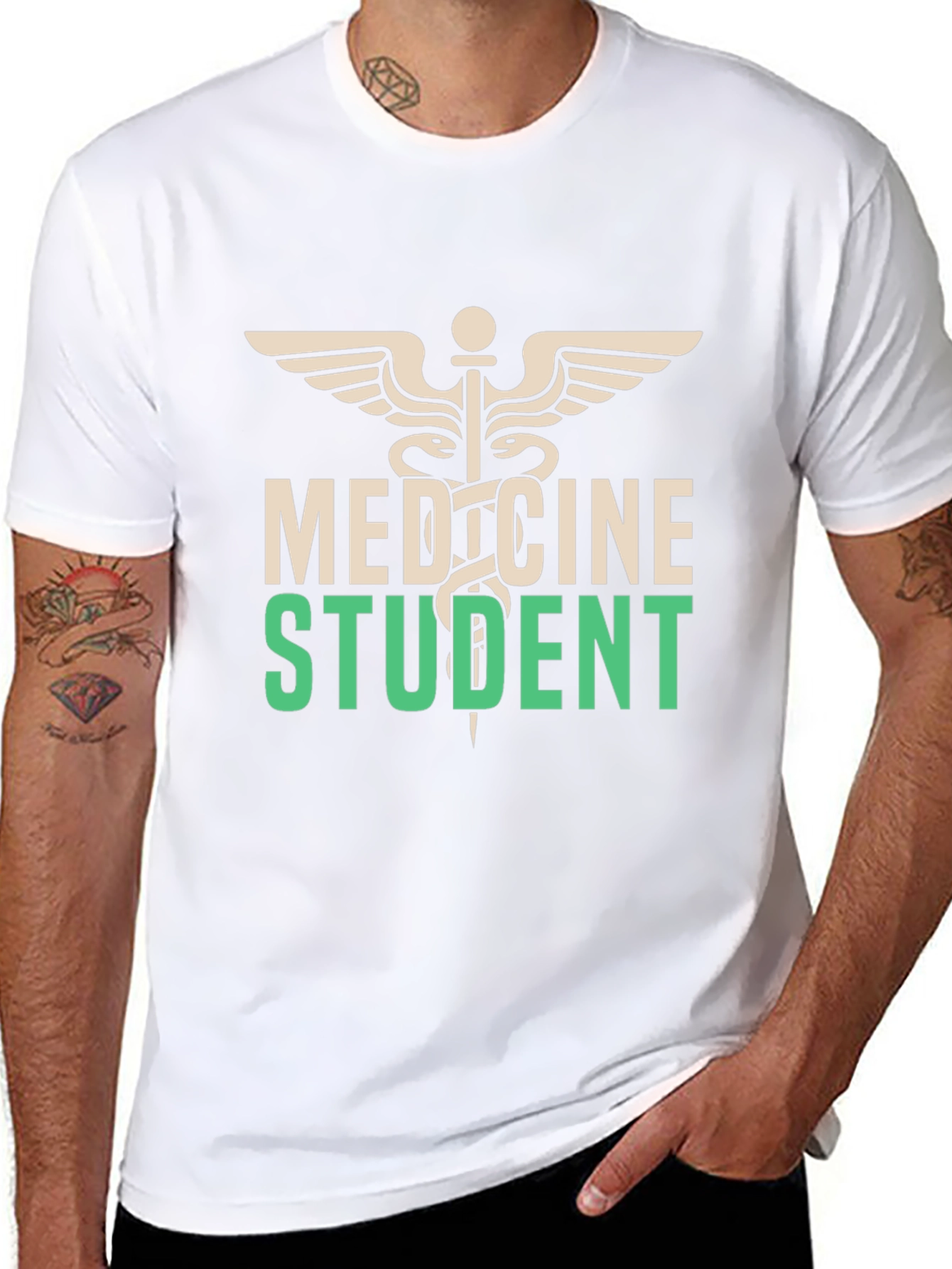 Medicine Student T-Shirt - Medical Caduceus Design