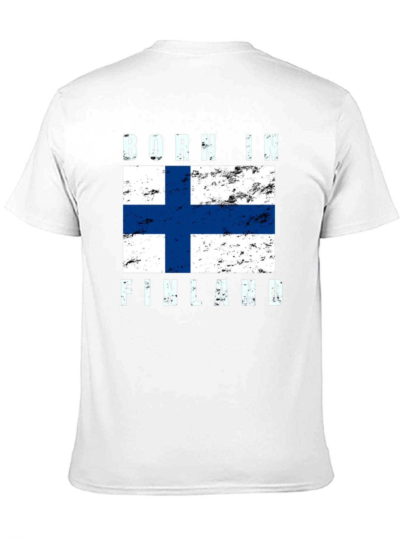 Born in Finland Finnish Flag Graphic T-Shirt