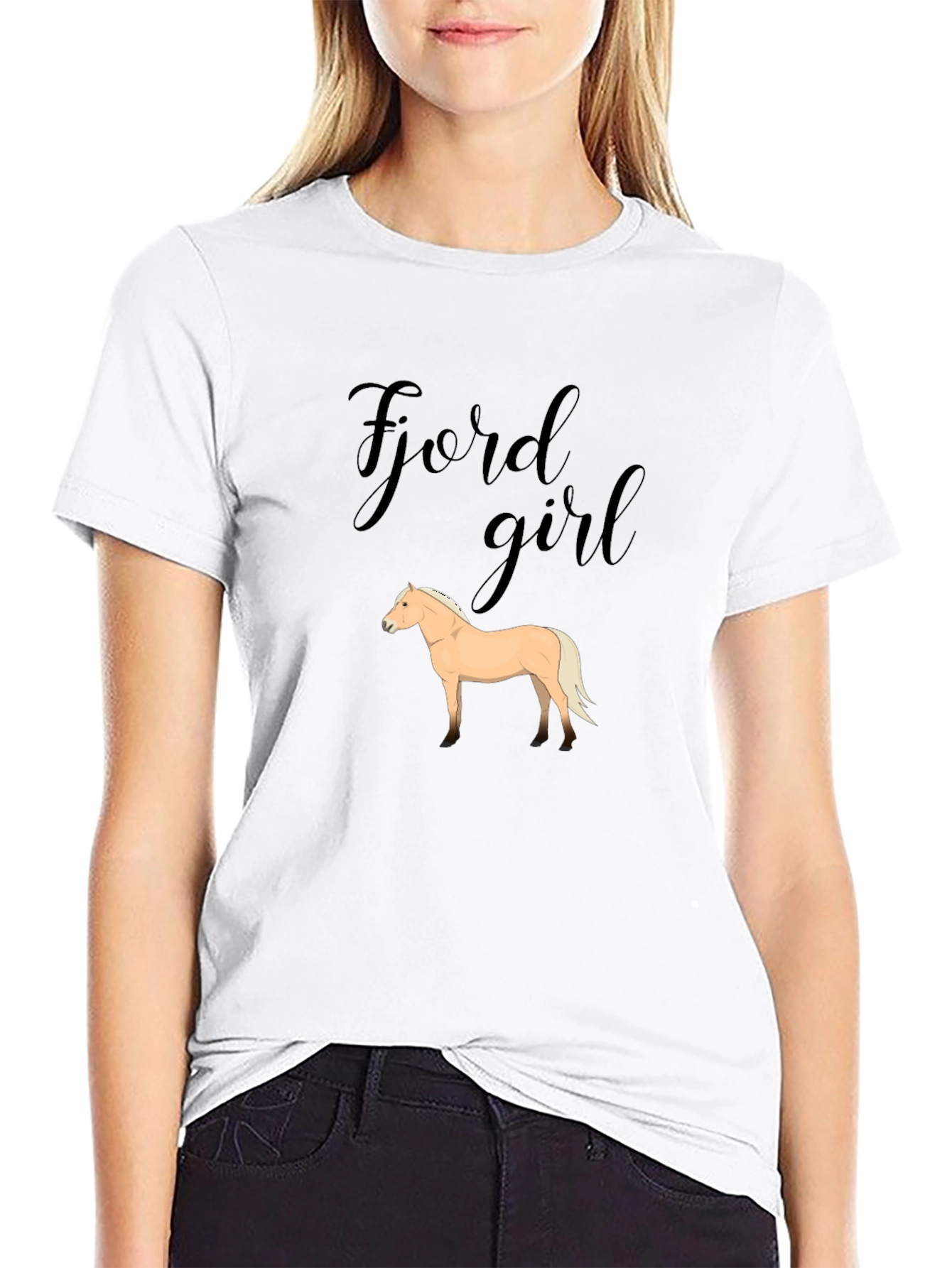 Fjord Girl Horse Graphic T-Shirt