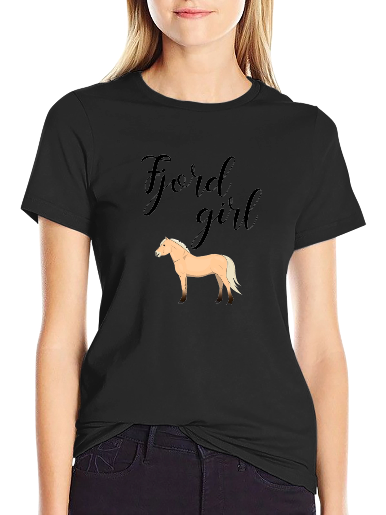 Fjord Girl Horse Graphic T-Shirt