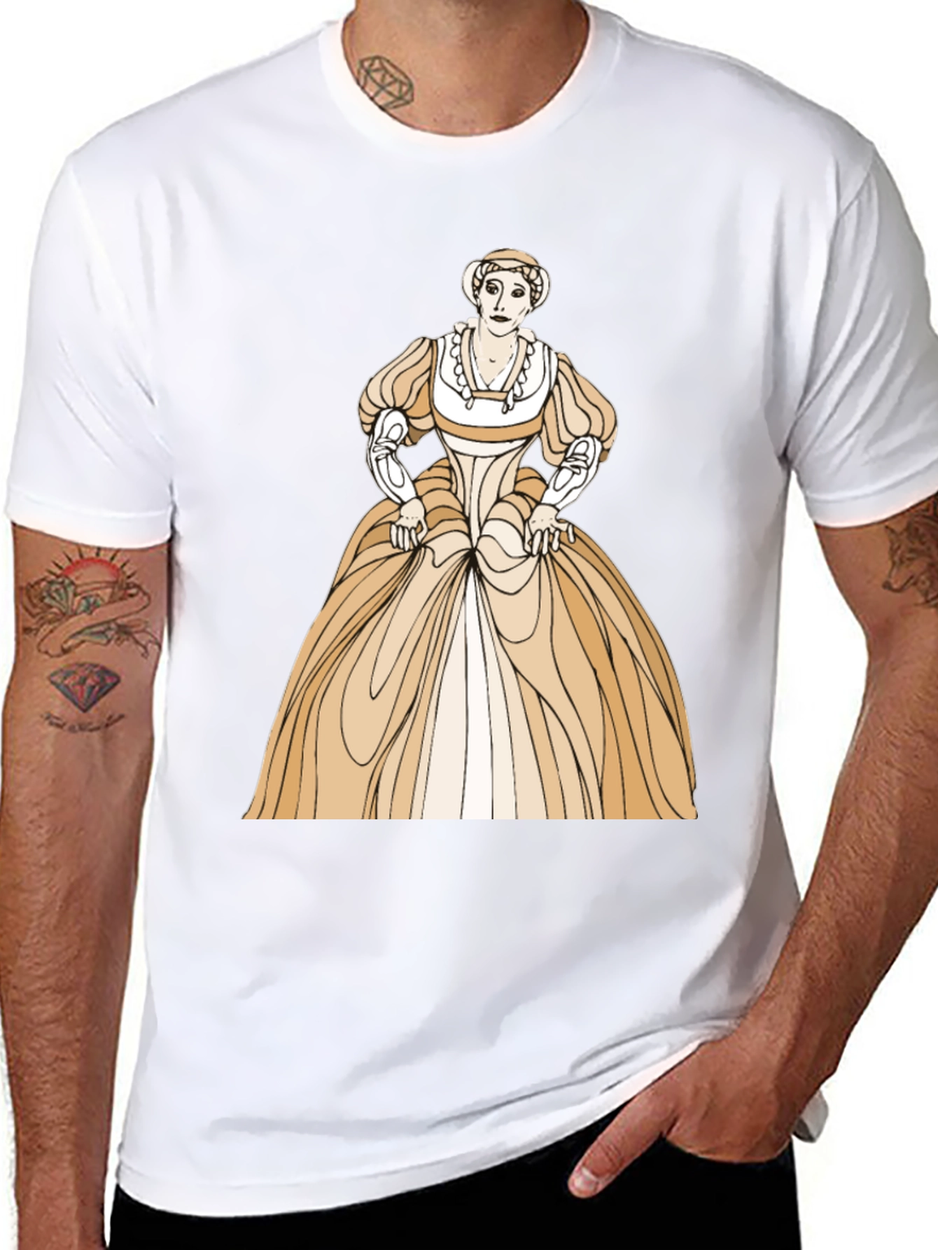 Renaissance Woman Graphic Tee - Unique Art Shirt