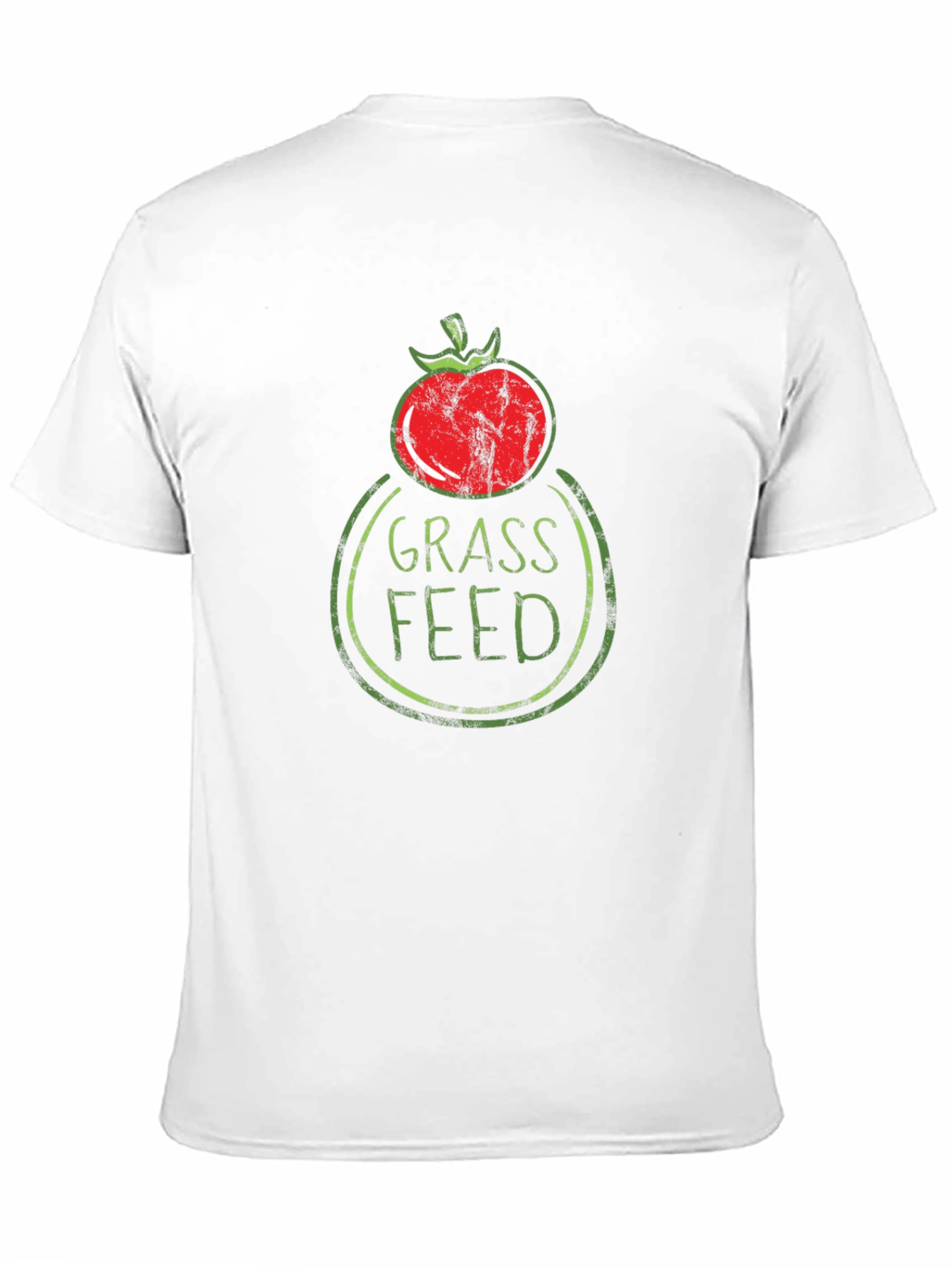 Grass Fed Graphic Tee - Tomato Design Black T-Shirt