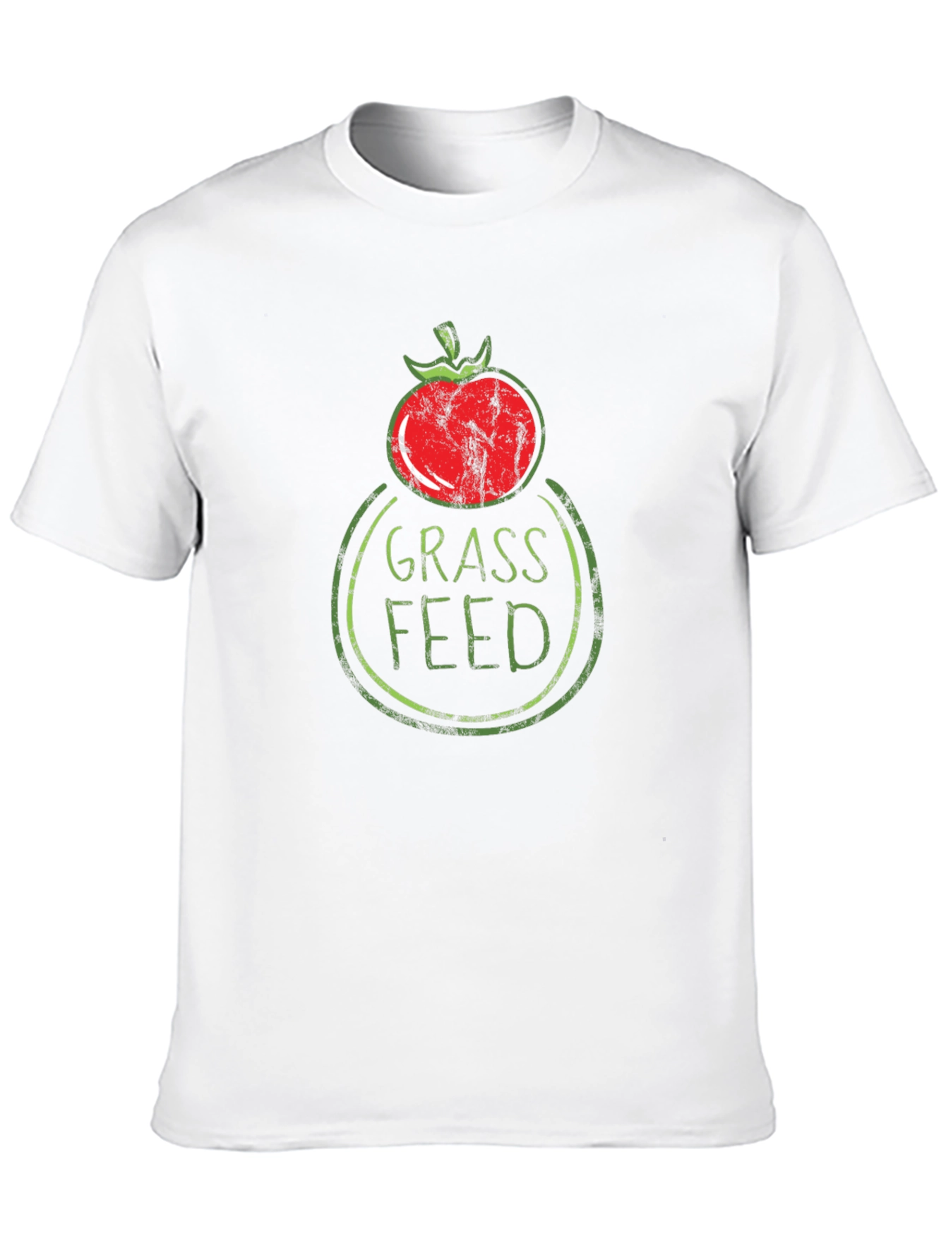 Grass Fed Graphic Tee - Tomato Design Black T-Shirt