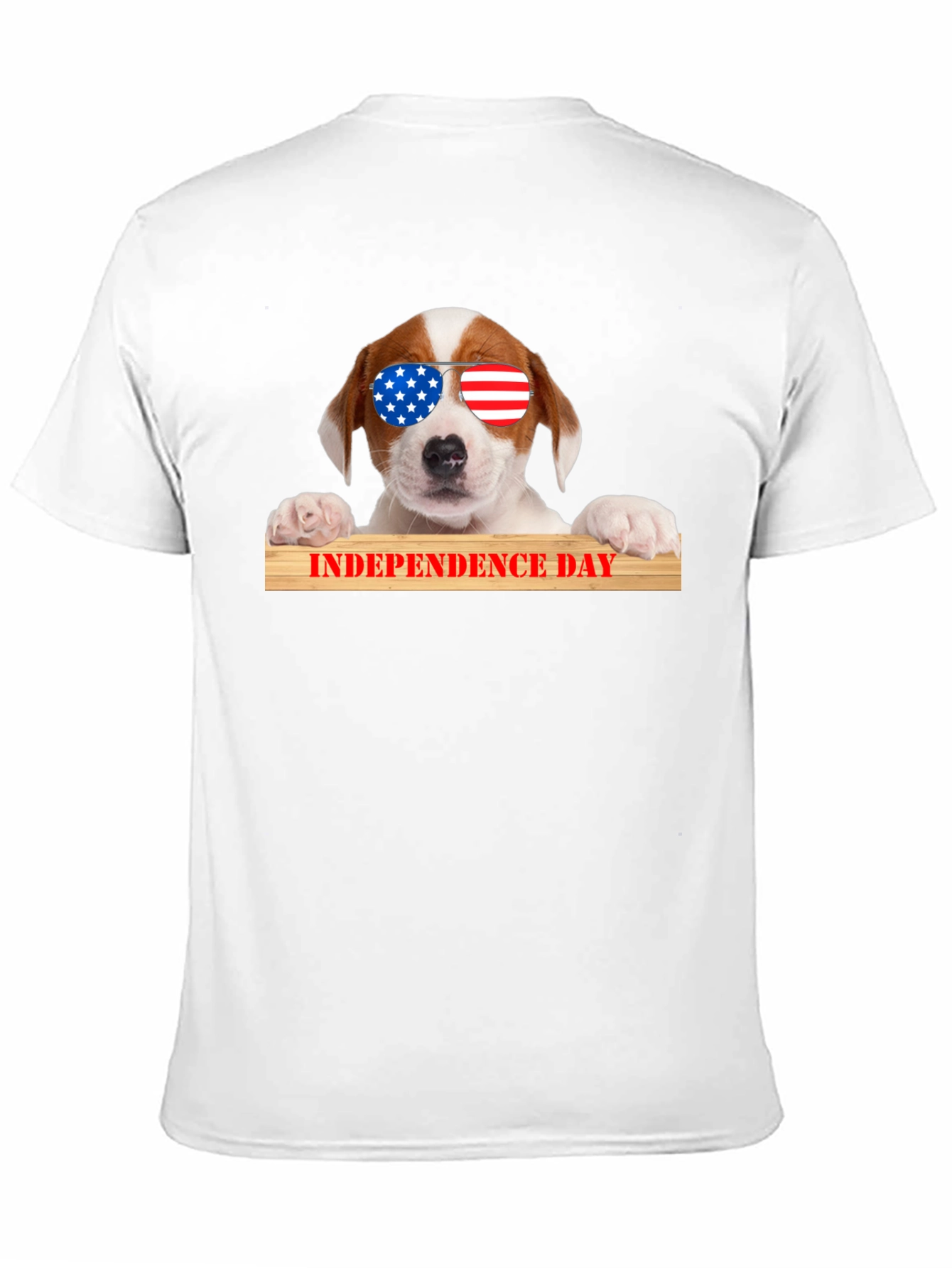 Patriotic Pup T-Shirt - Independence Day Dog Tee