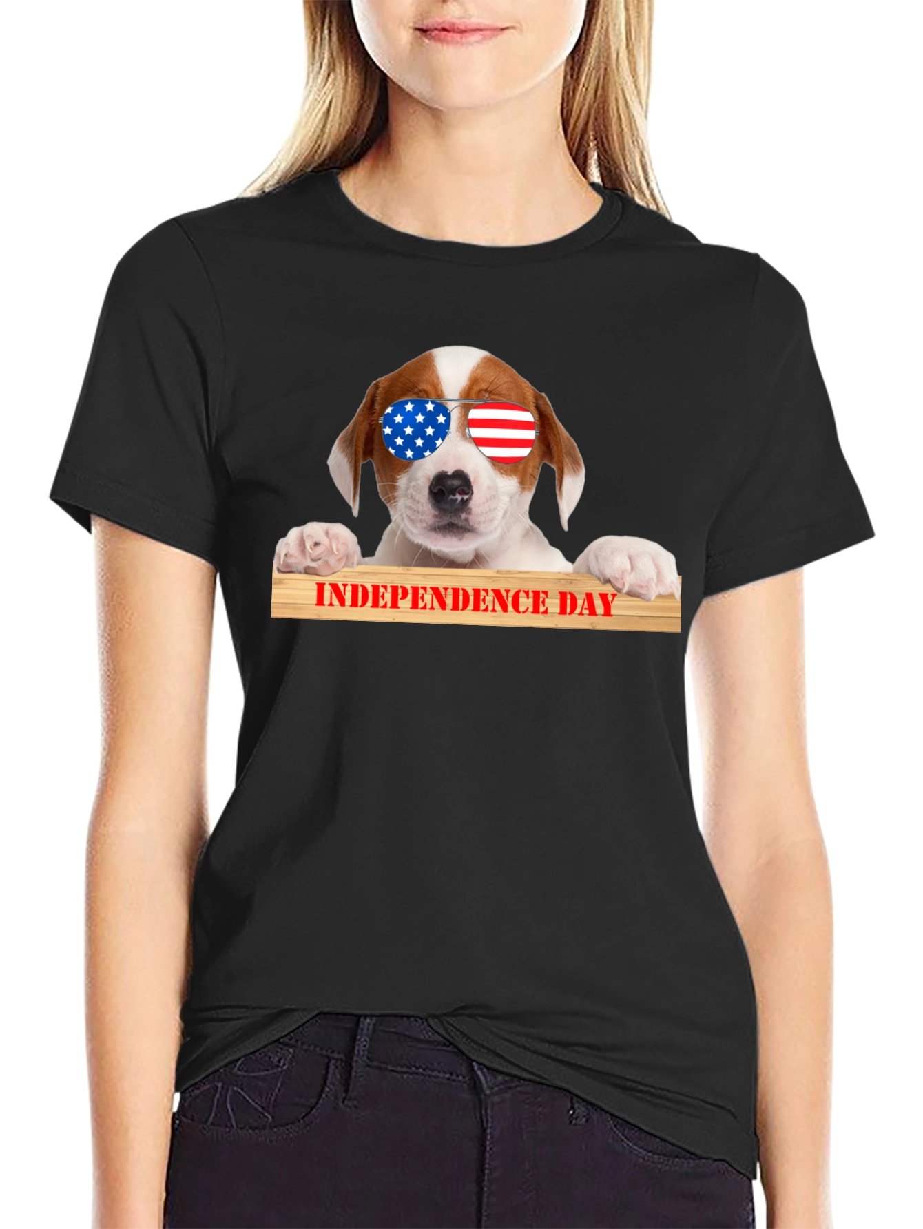 Patriotic Pup T-Shirt - Independence Day Dog Tee