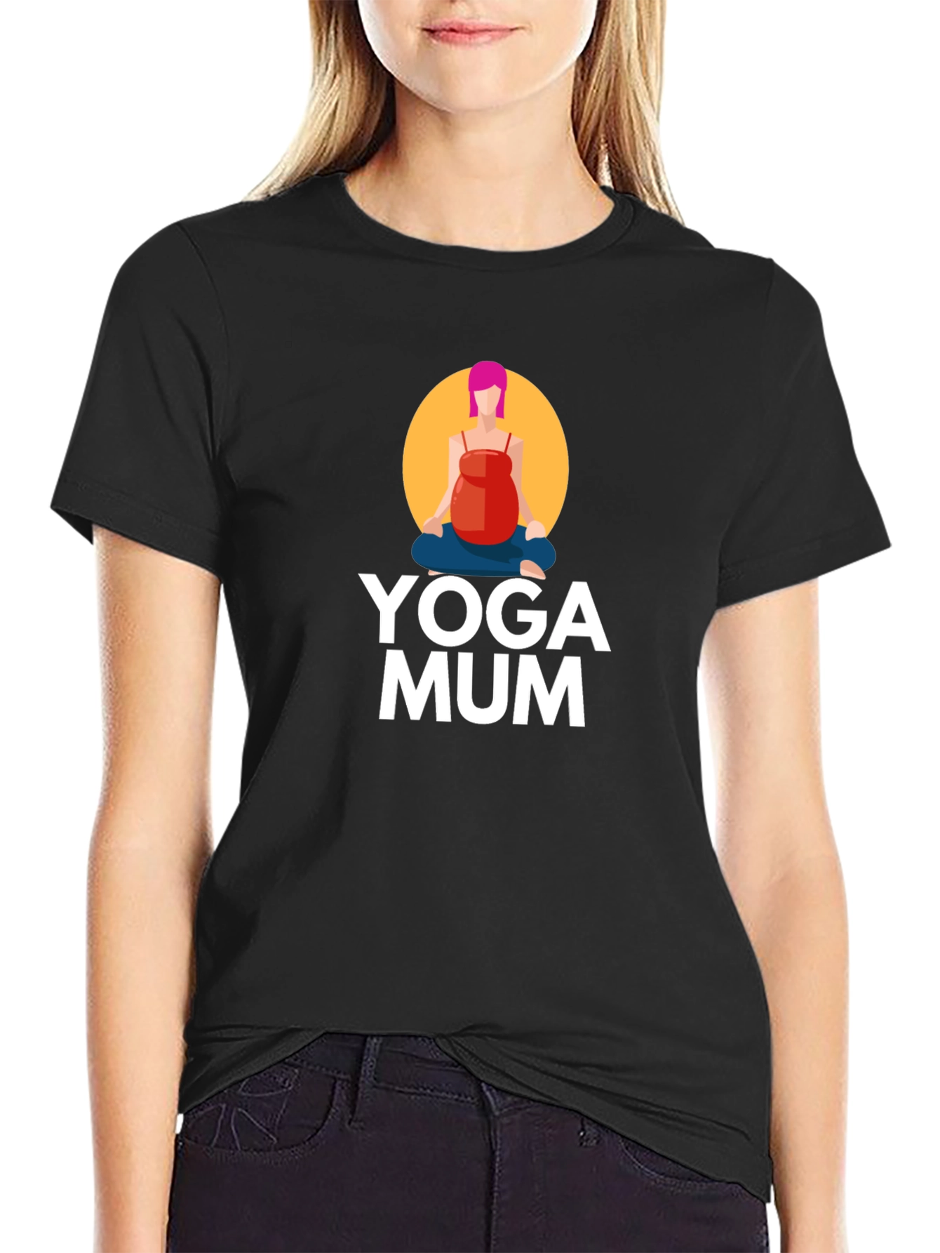 Yoga Mum Graphic Tee - Comfort & Style
