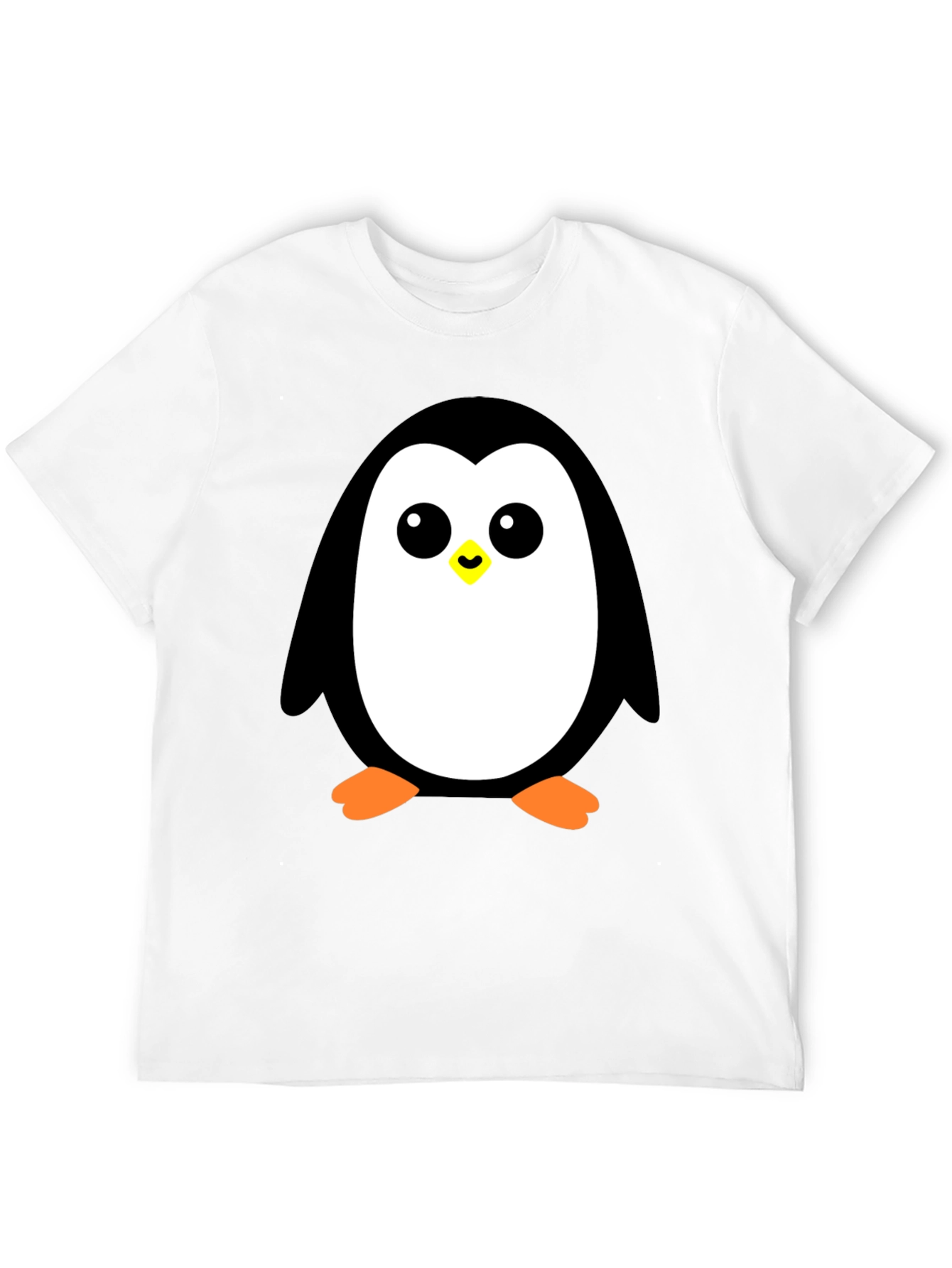 Cute Penguin Graphic Black T-Shirt