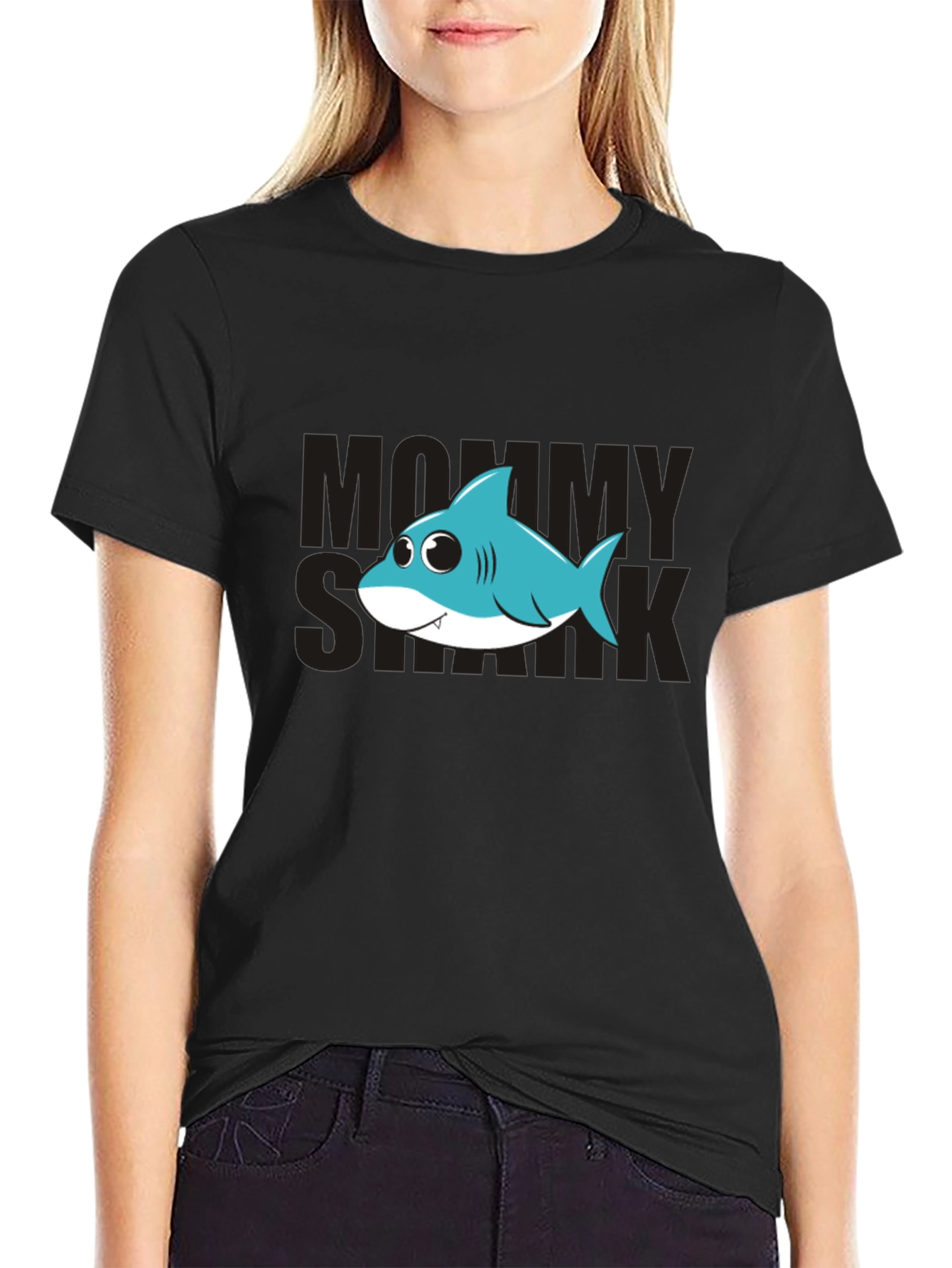 Mommy Shark T-Shirt - Cute Cartoon Shark Design