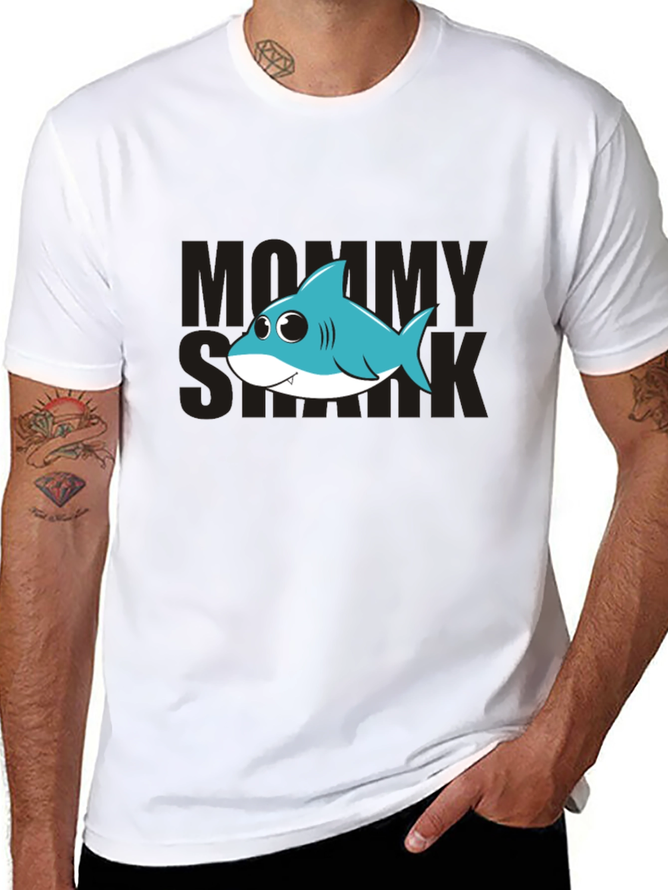 Mommy Shark T-Shirt - Cute Cartoon Shark Design