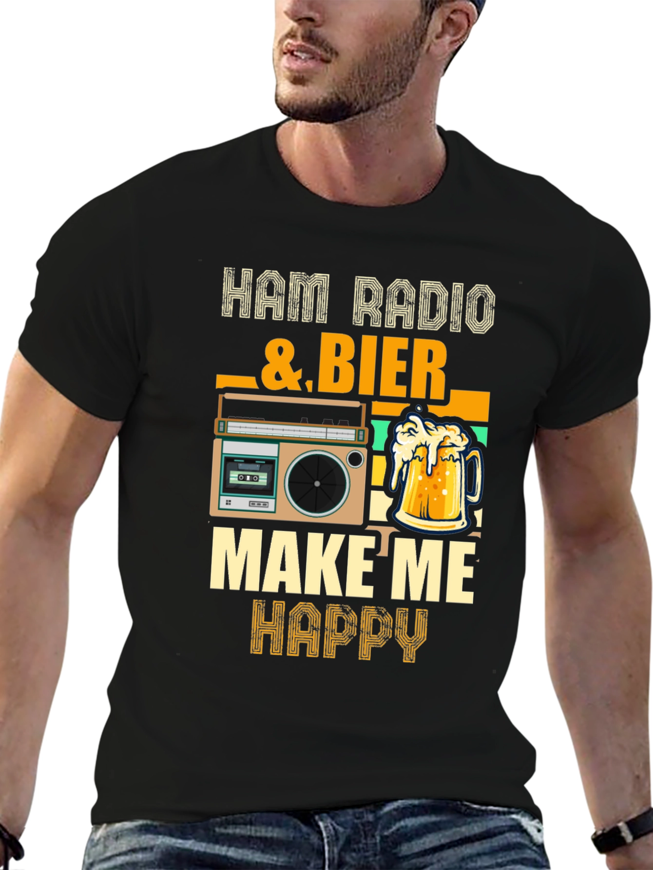 Ham Radio & Beer Graphic Tee