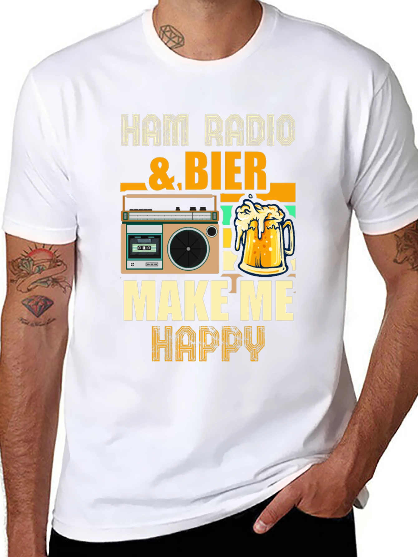 Ham Radio & Beer Graphic Tee