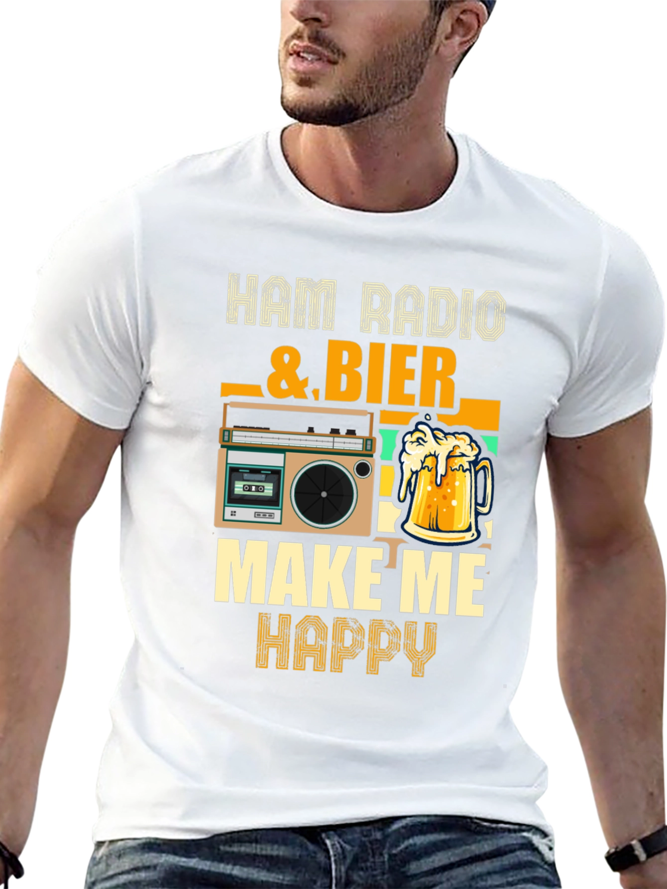 Ham Radio & Beer Graphic Tee