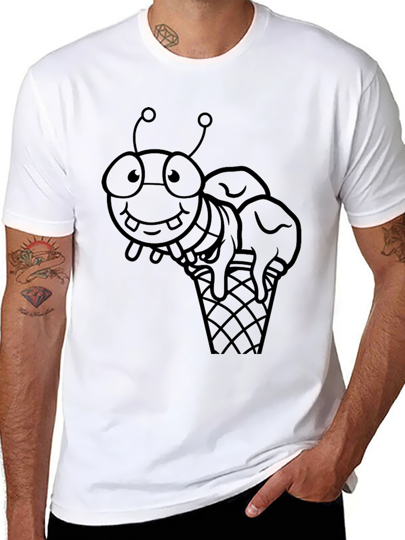 Insect Ice Cream T-Shirt - Fun Graphic Tee