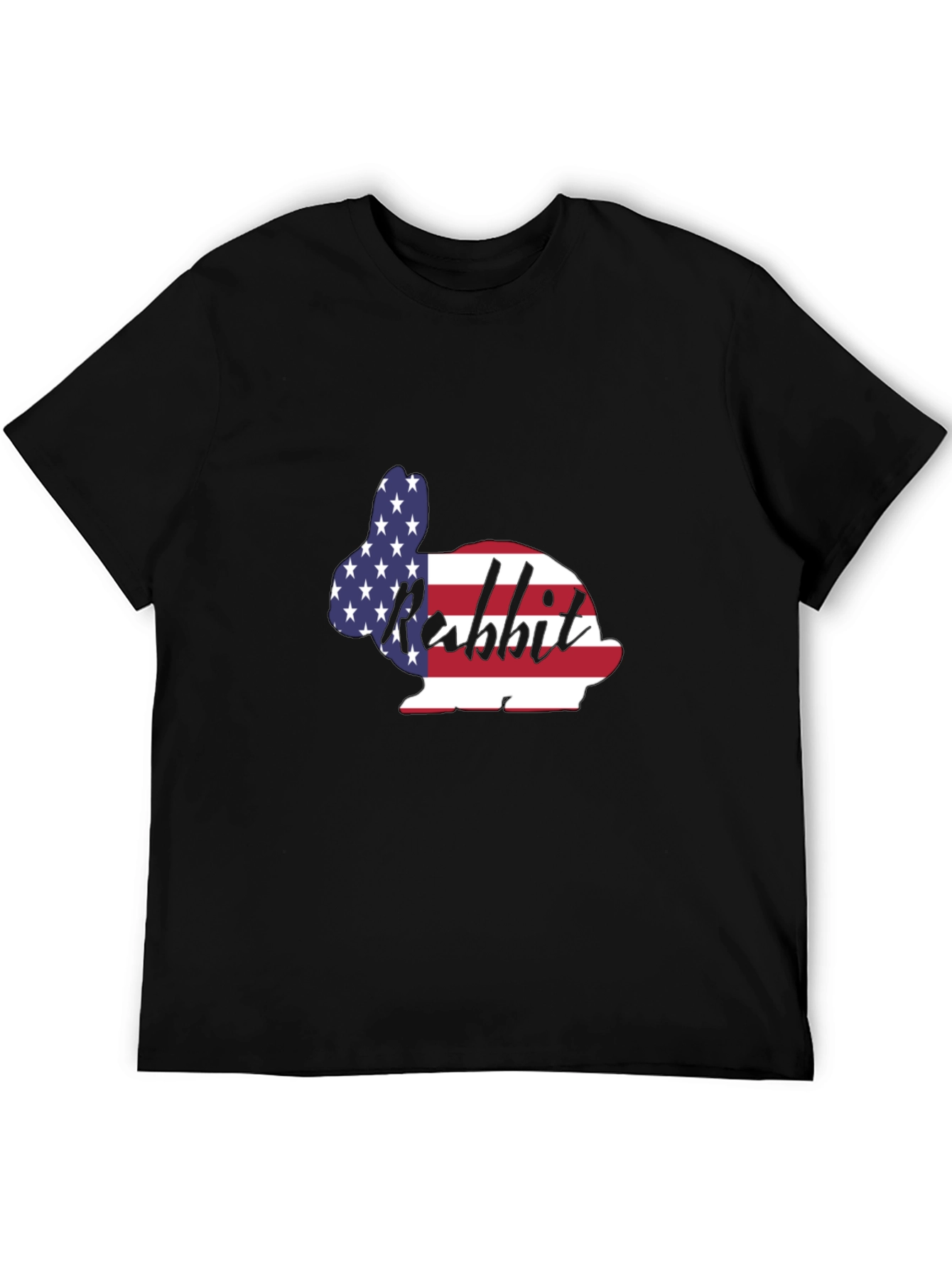 Patriotic Rabbit T-Shirt - USA Flag Bunny Tee