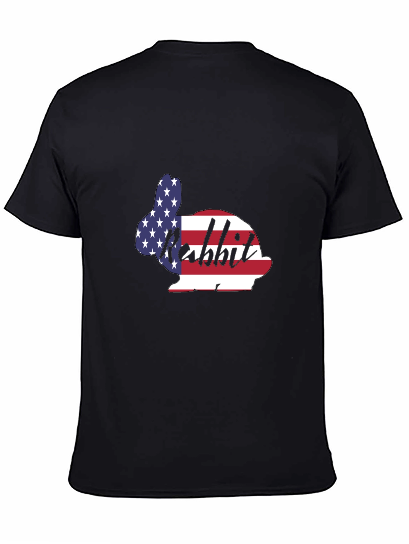 Patriotic Rabbit T-Shirt - USA Flag Bunny Tee