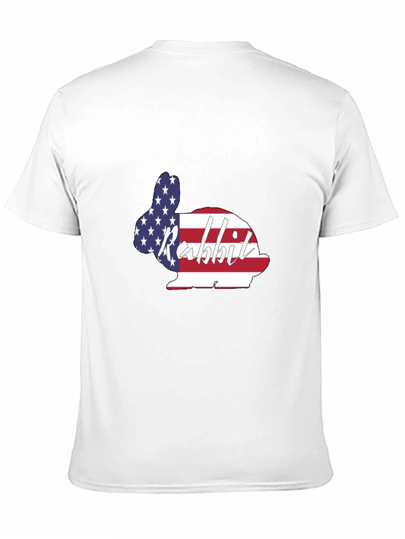 Patriotic Rabbit T-Shirt - USA Flag Bunny Tee