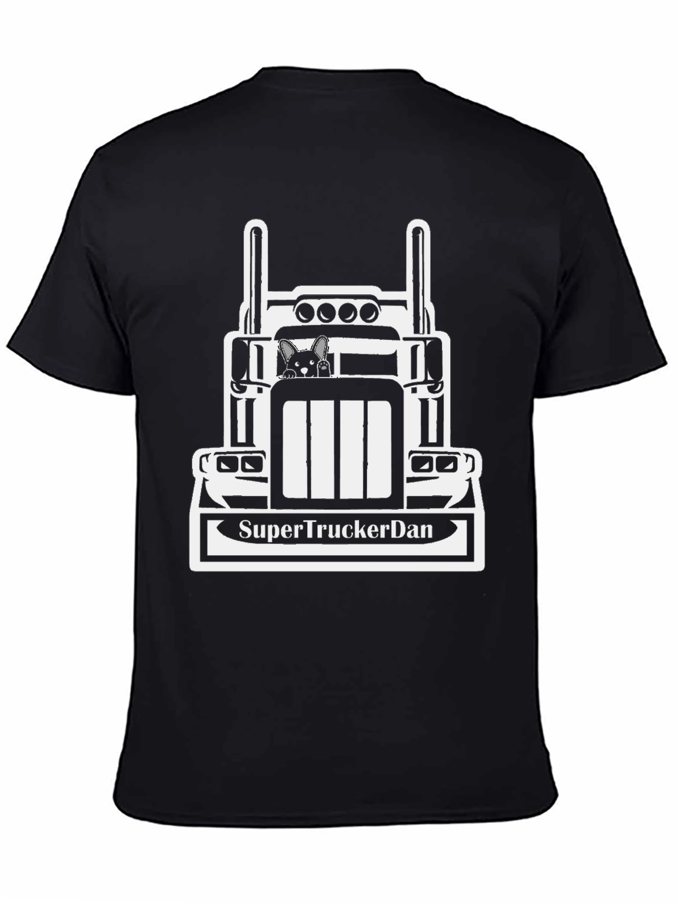 SuperTruckerDan Black Graphic Tee