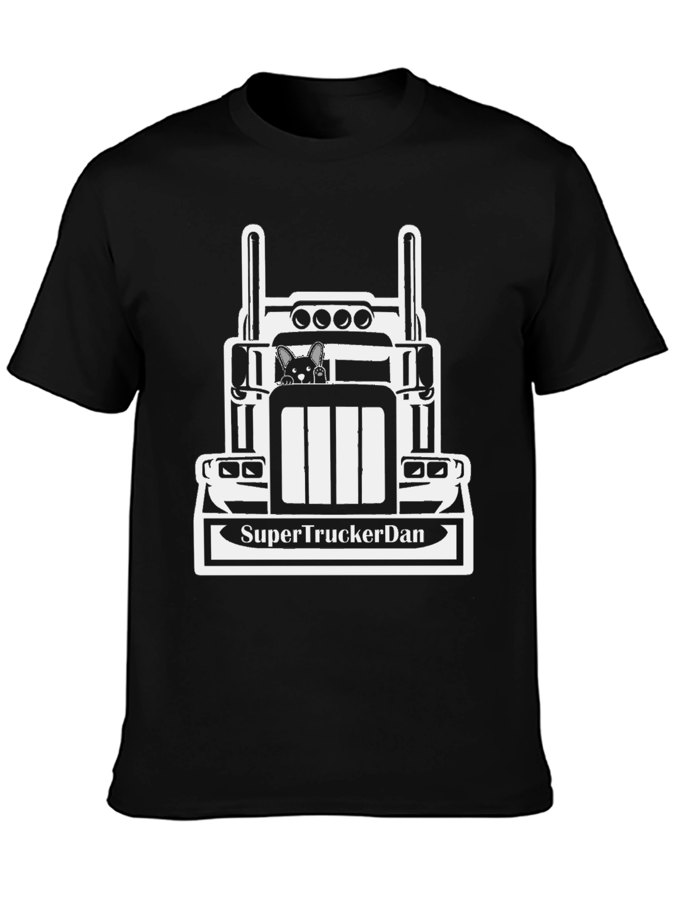 SuperTruckerDan Black Graphic Tee