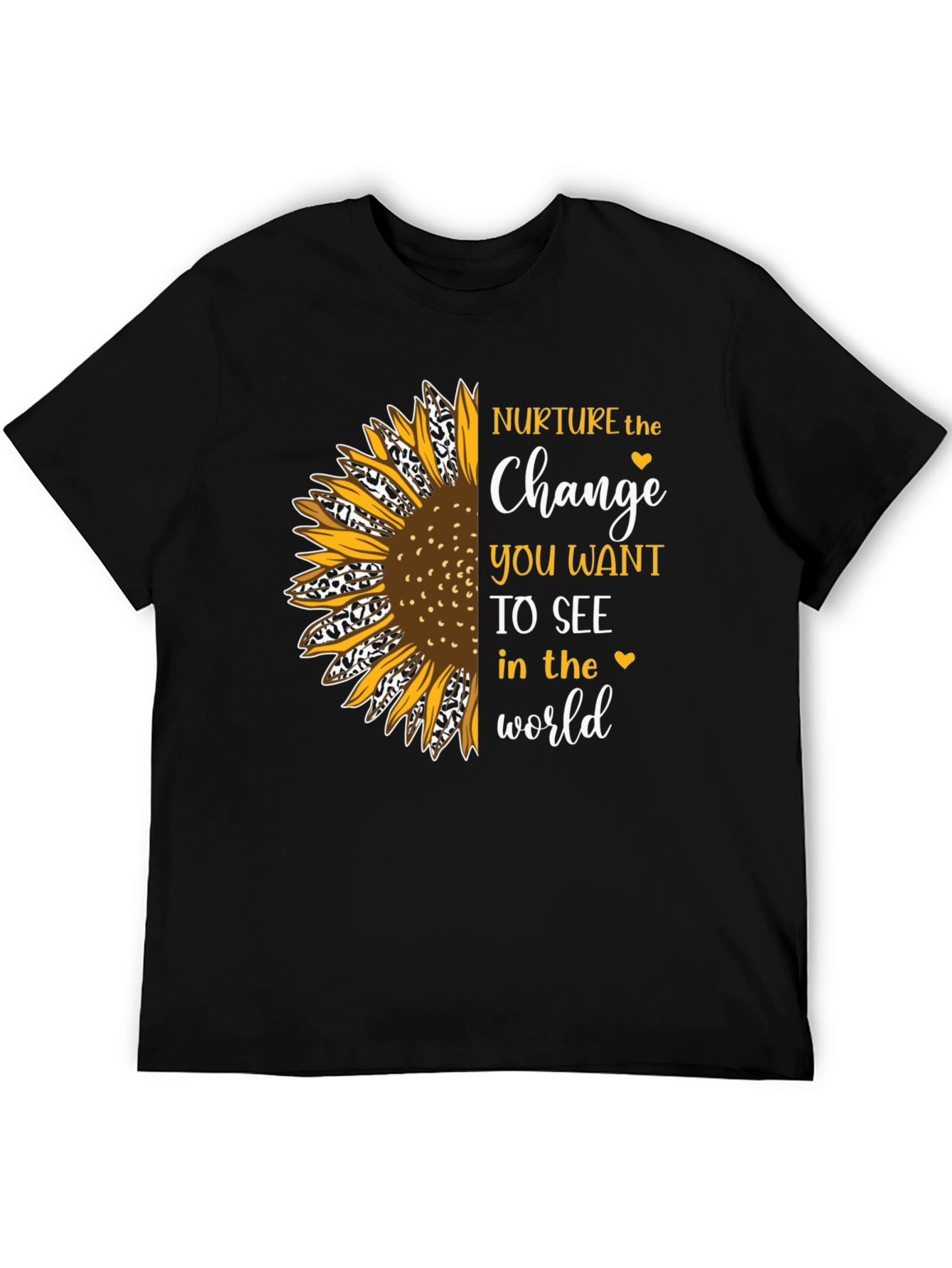 Nurture the Change Sunflower Graphic T-Shirt