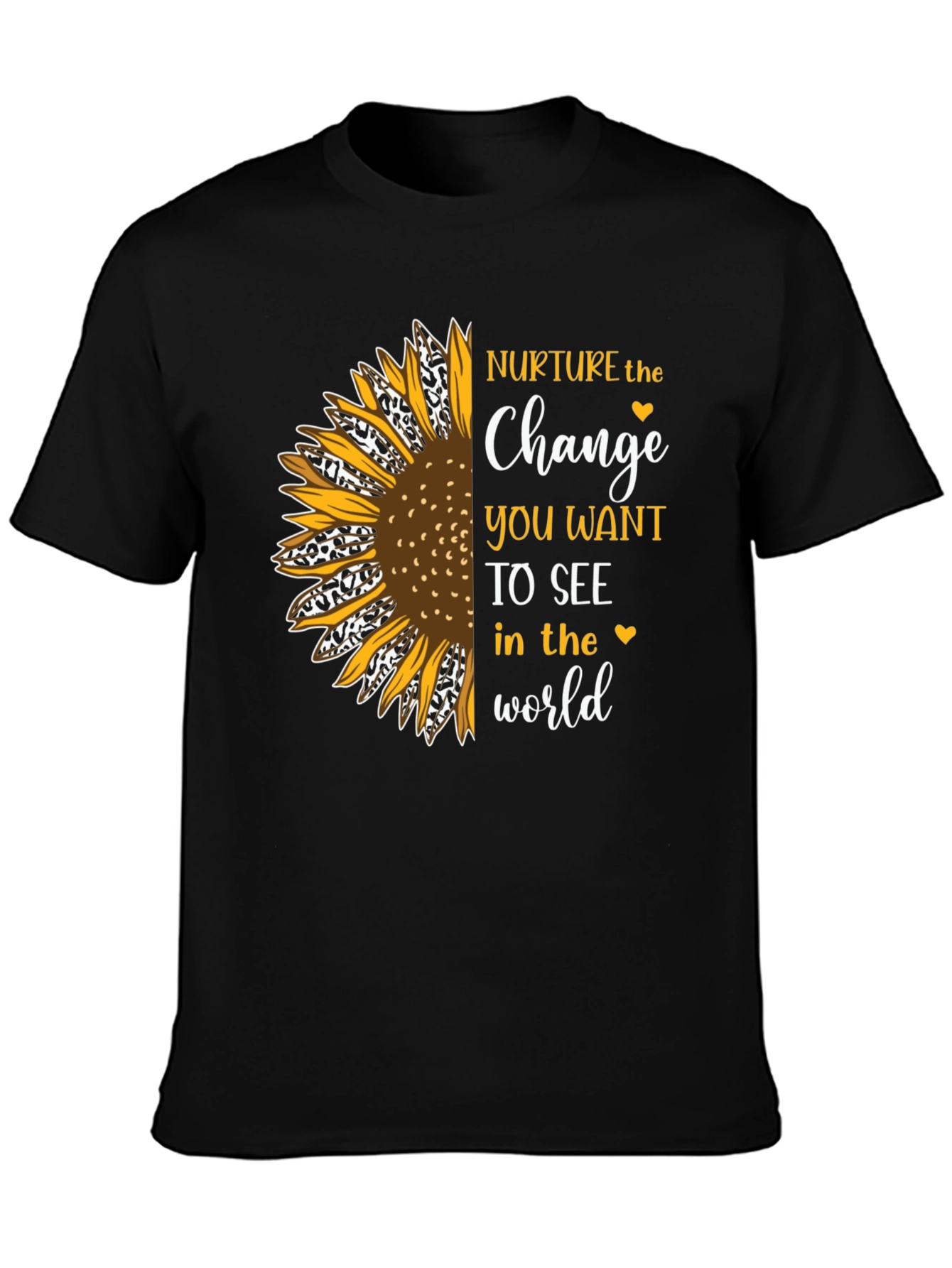 Nurture the Change Sunflower Graphic T-Shirt