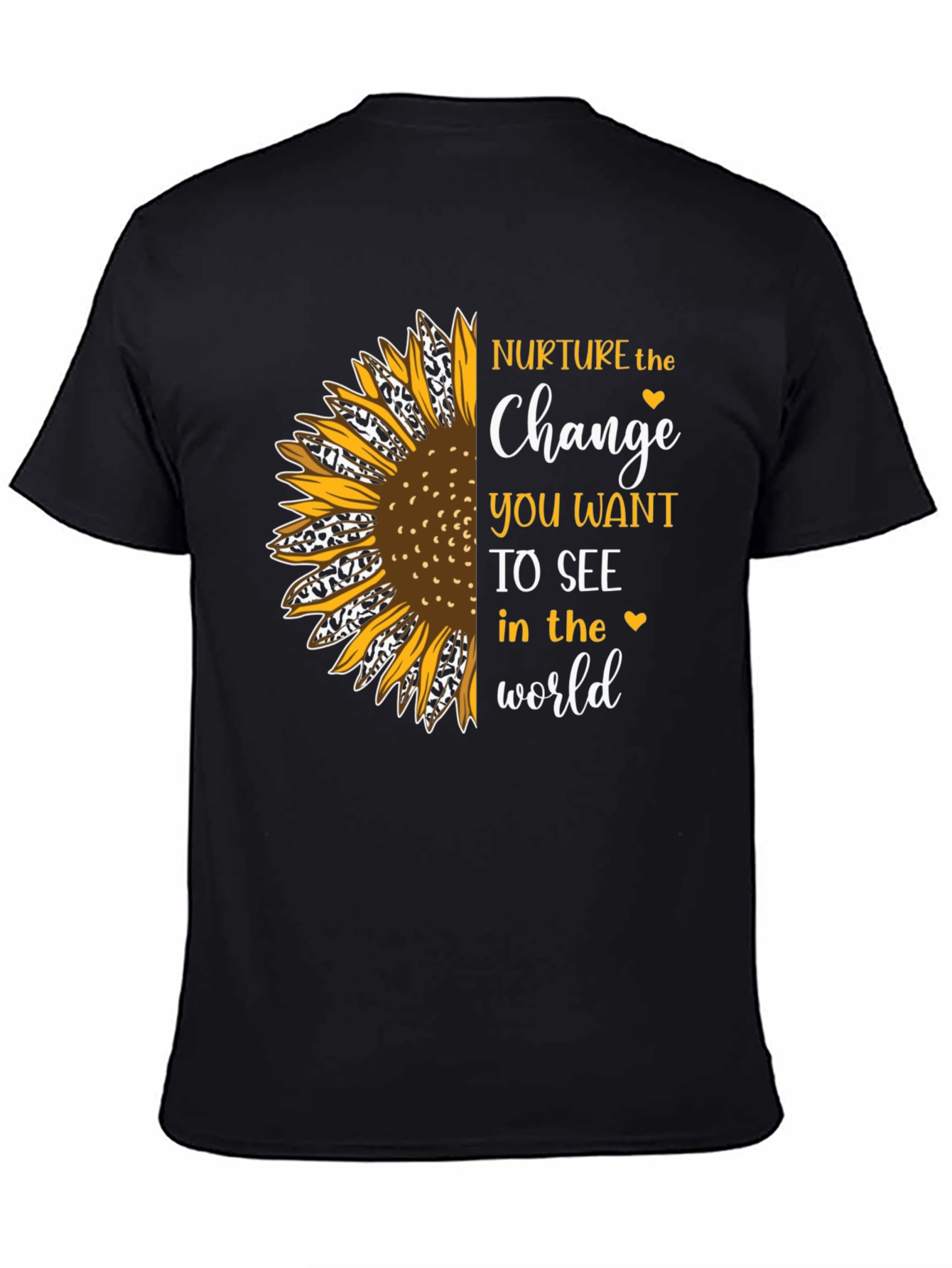 Nurture the Change Sunflower Graphic T-Shirt