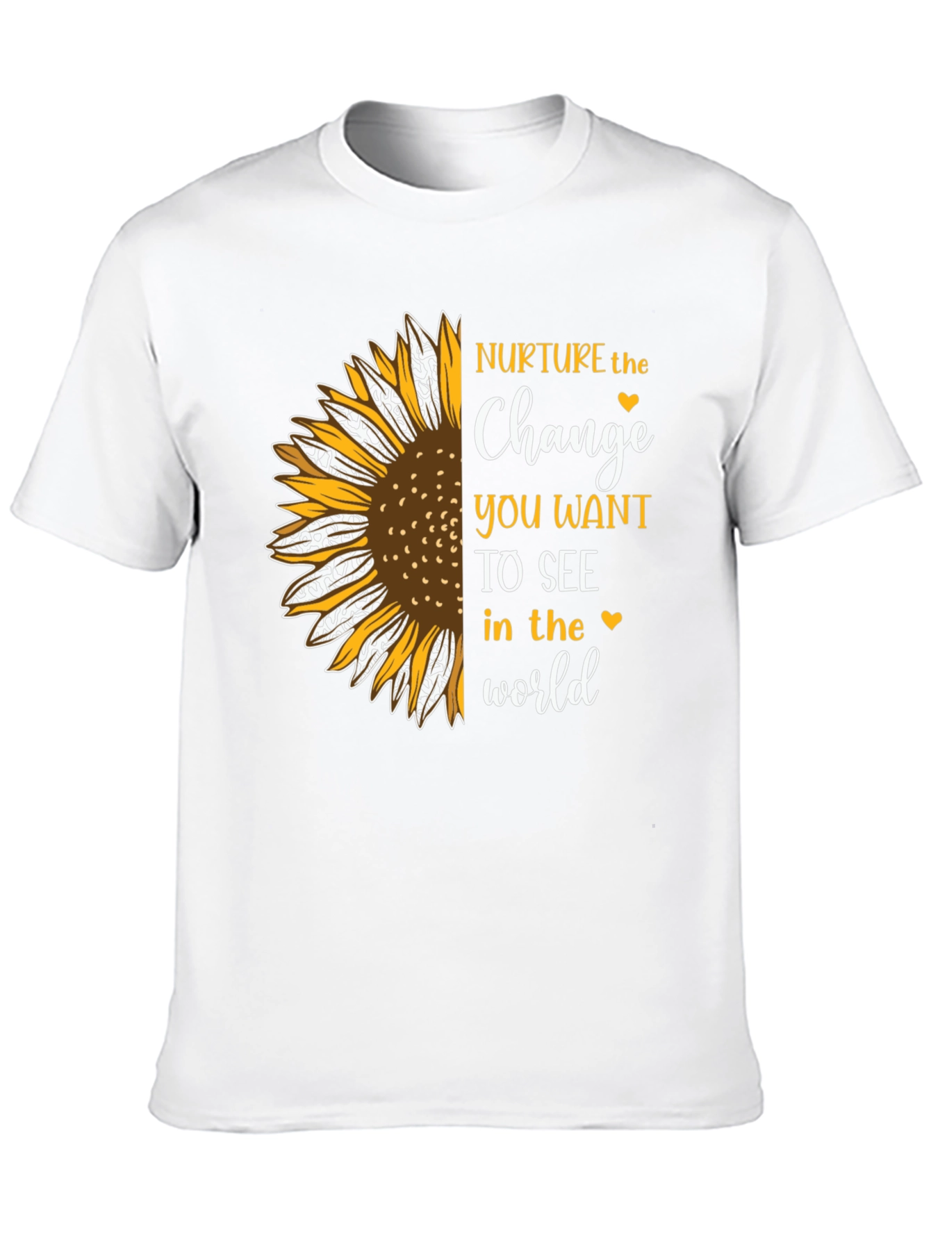 Nurture the Change Sunflower Graphic T-Shirt