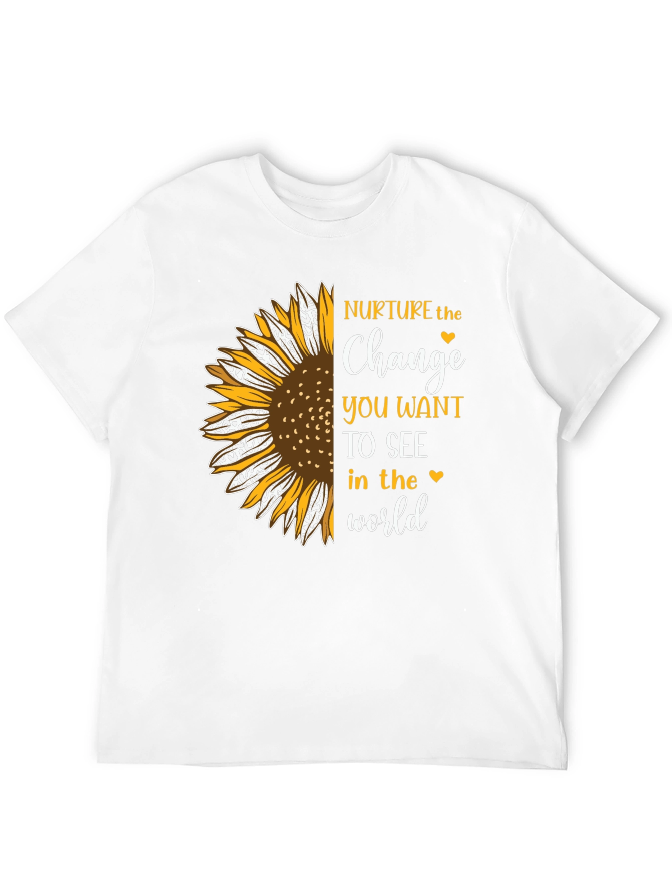 Nurture the Change Sunflower Graphic T-Shirt