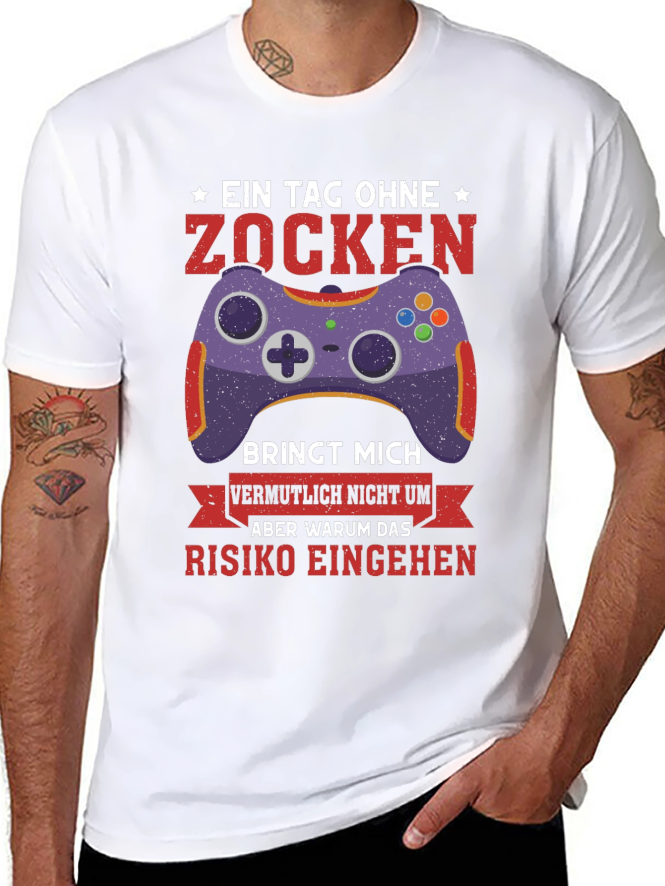 Gamer T-Shirt: Zocken Gaming Controller Tee