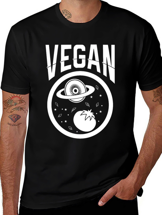Vegan T-Shirt - Planet Kiwi and Tomato Design