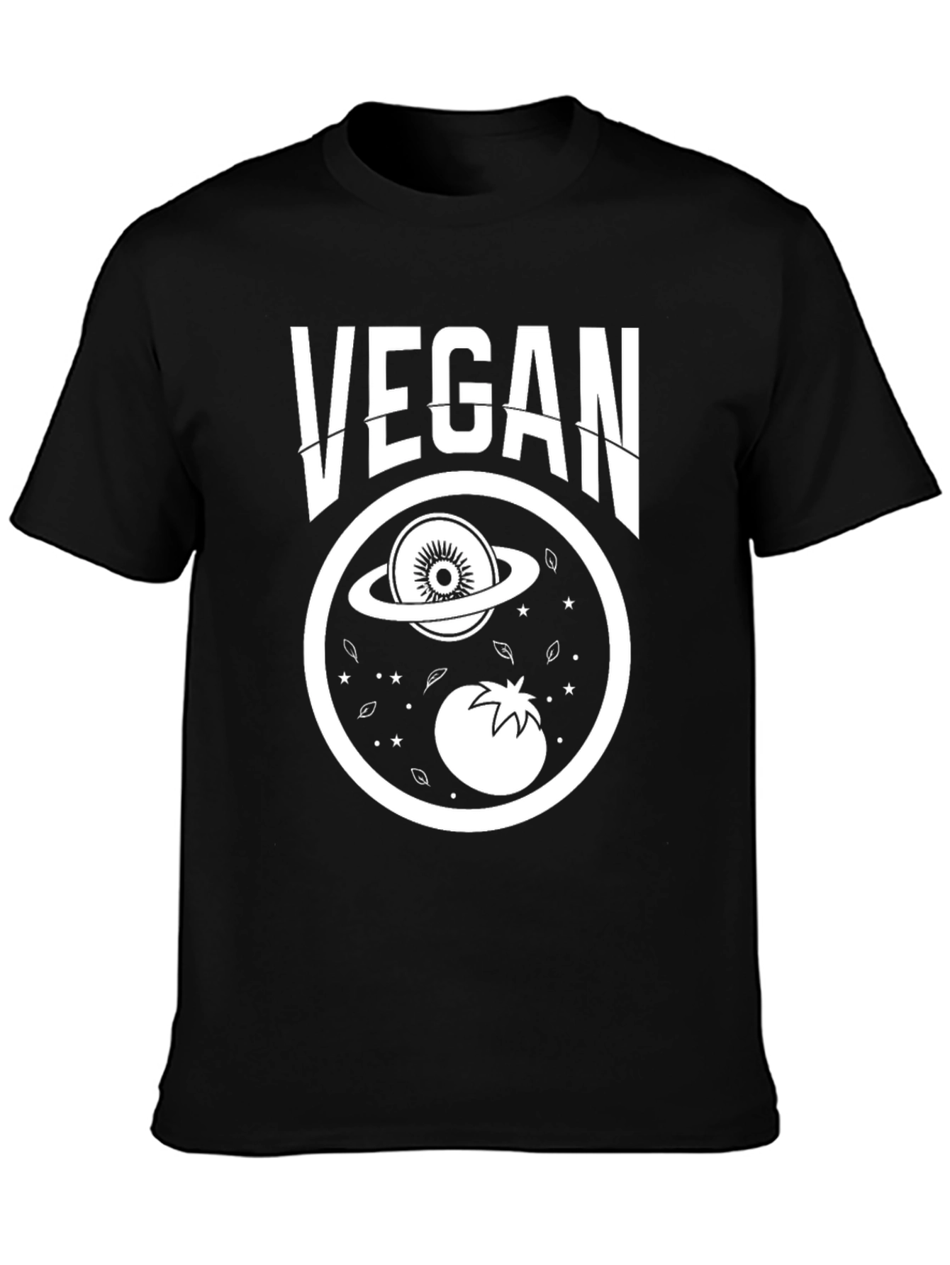 Vegan T-Shirt - Planet Kiwi and Tomato Design