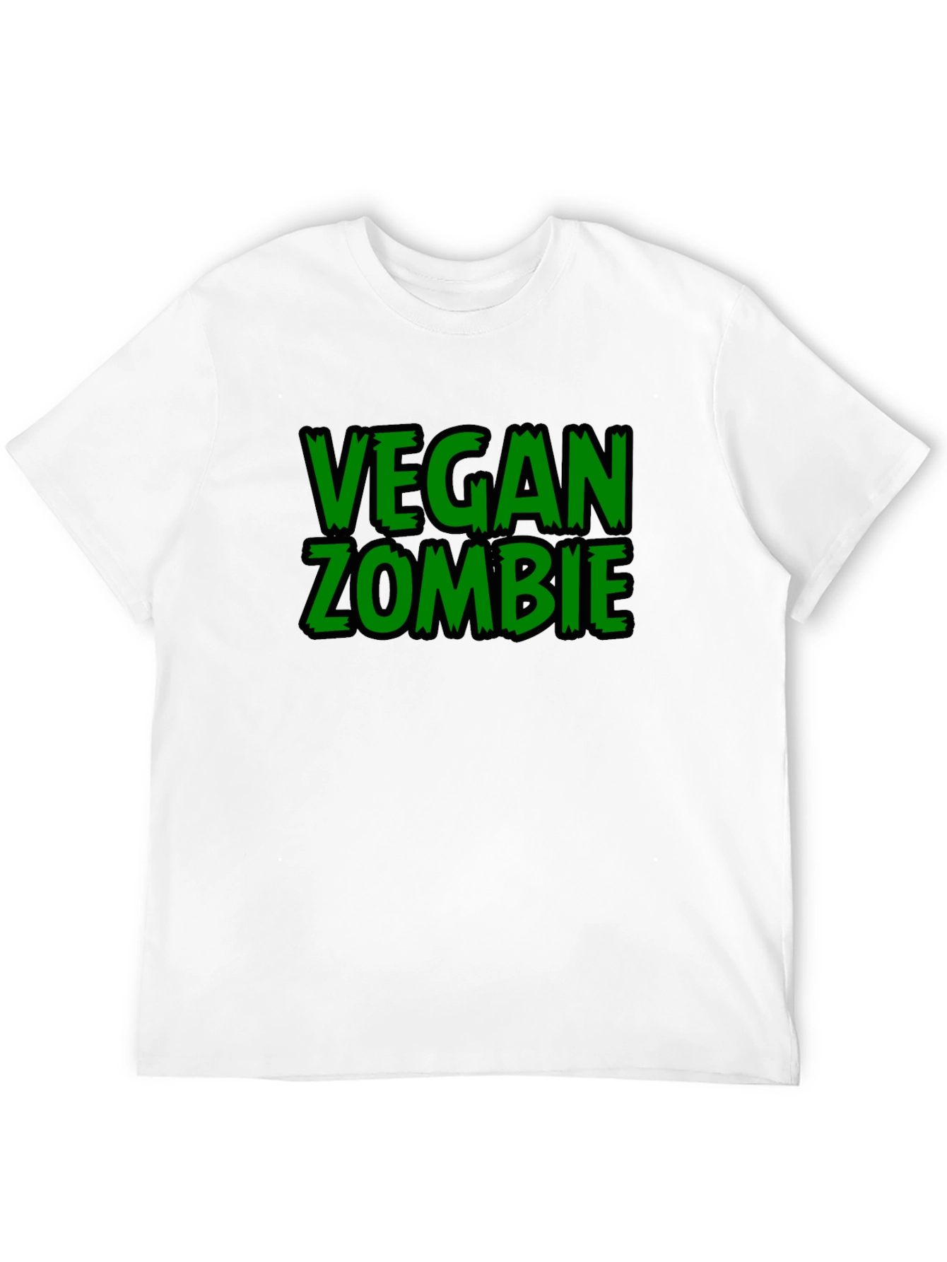 Vegan Zombie Black Graphic T-Shirt