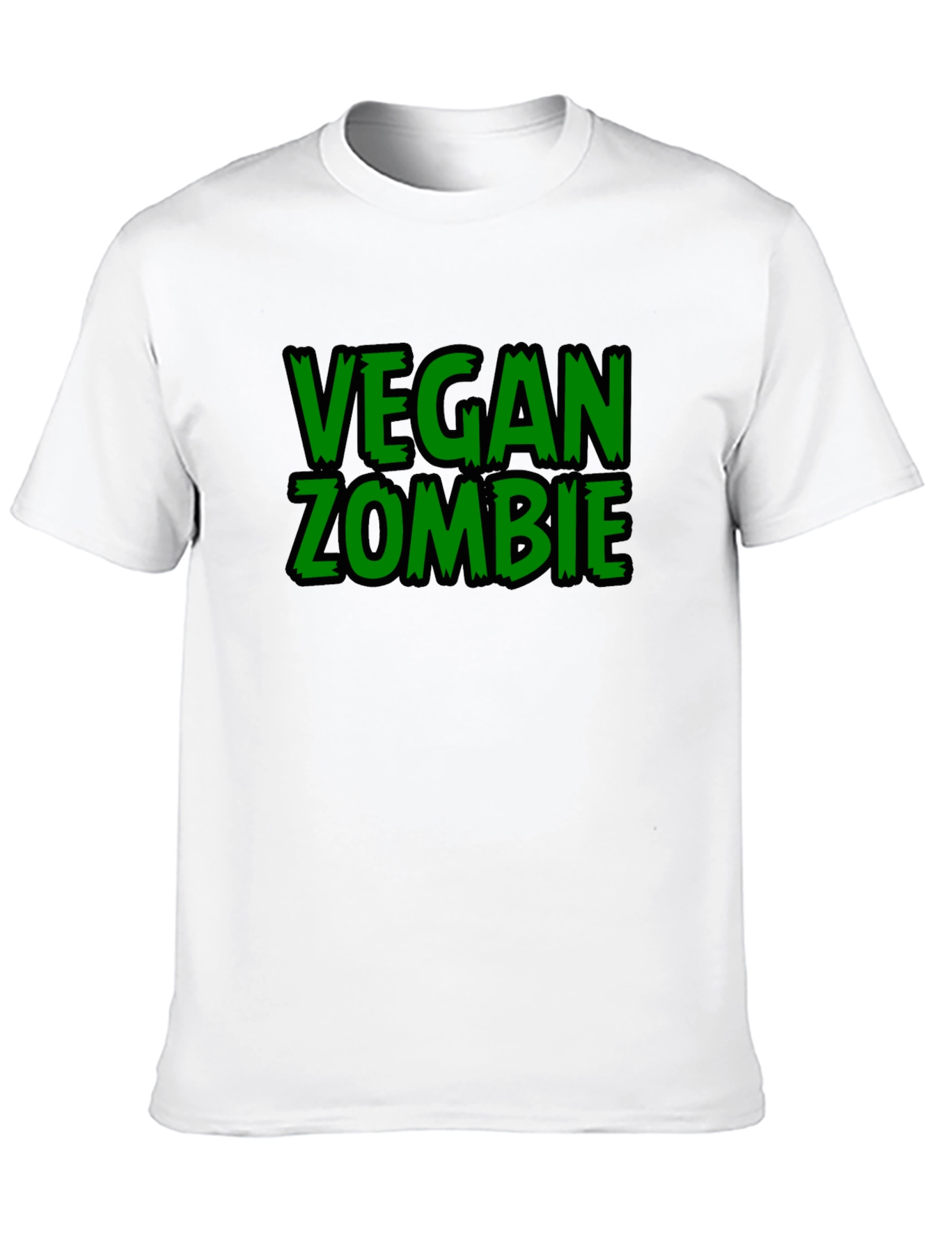 Vegan Zombie Black Graphic T-Shirt