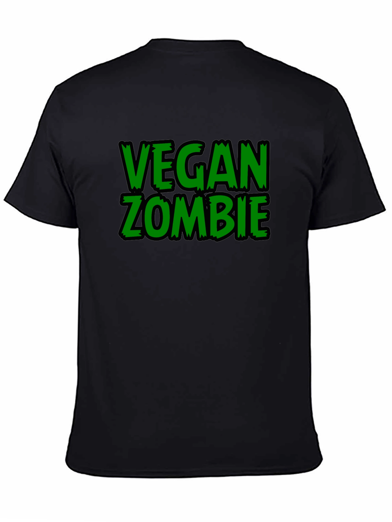 Vegan Zombie Black Graphic T-Shirt