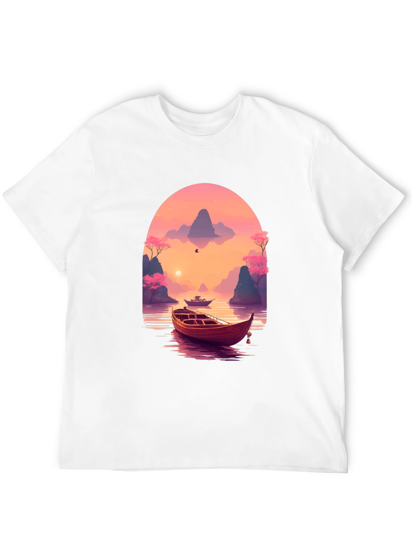 Scenic Sunset Boat Trip Graphic Tee
