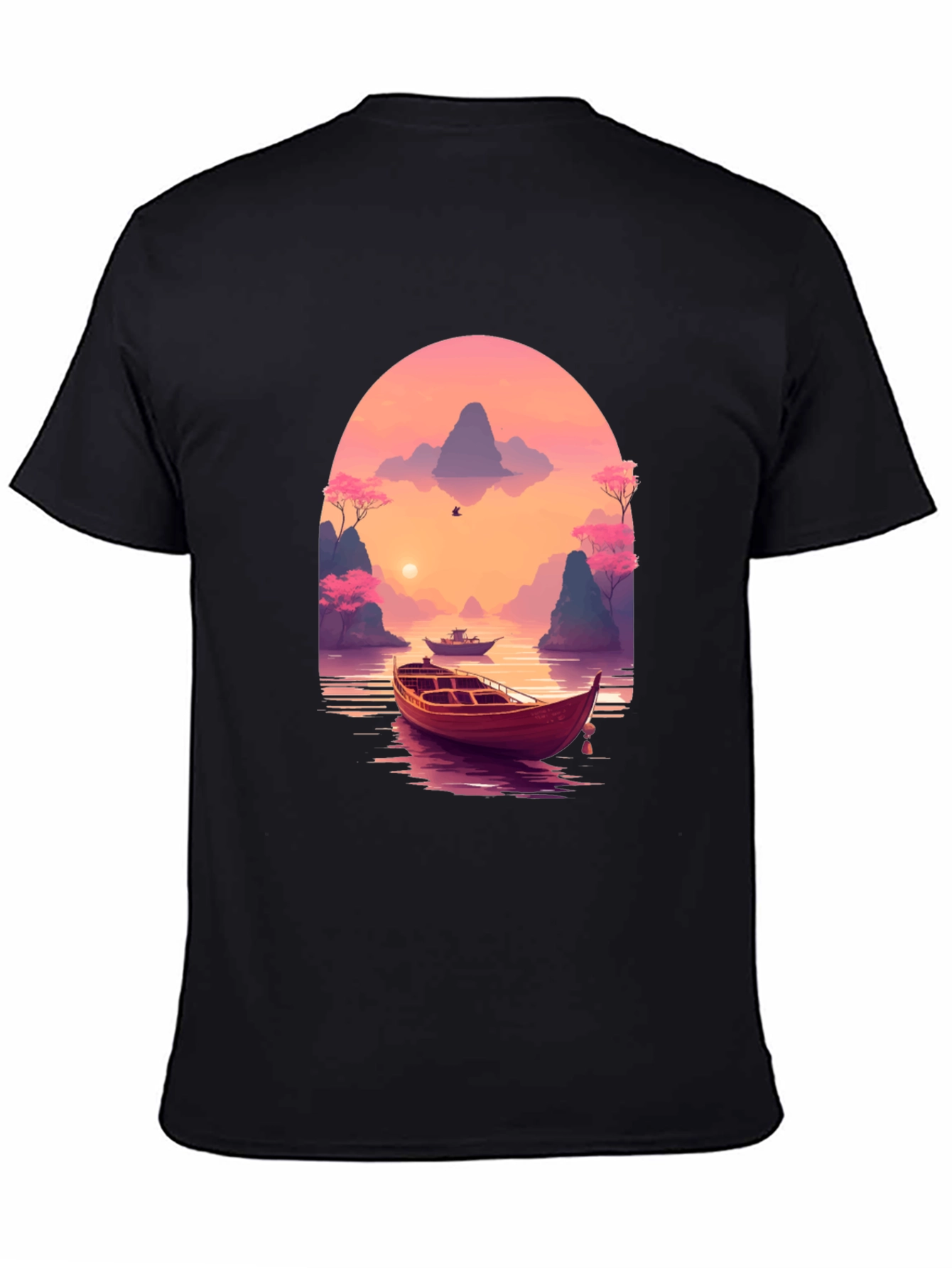 Scenic Sunset Boat Trip Graphic Tee