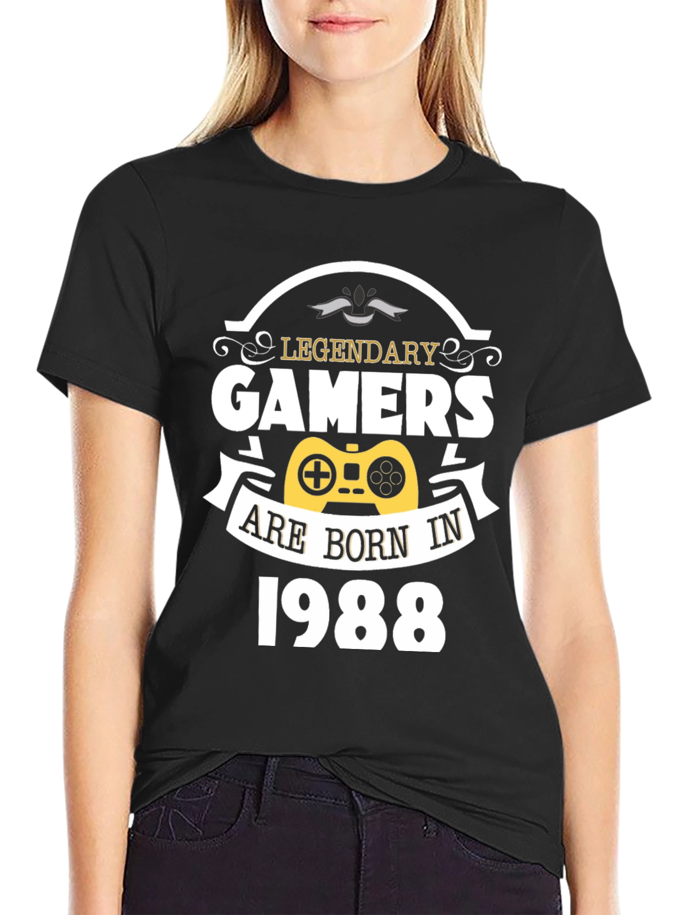 Legendary Gamers Born in 1988 Black T-Shirt