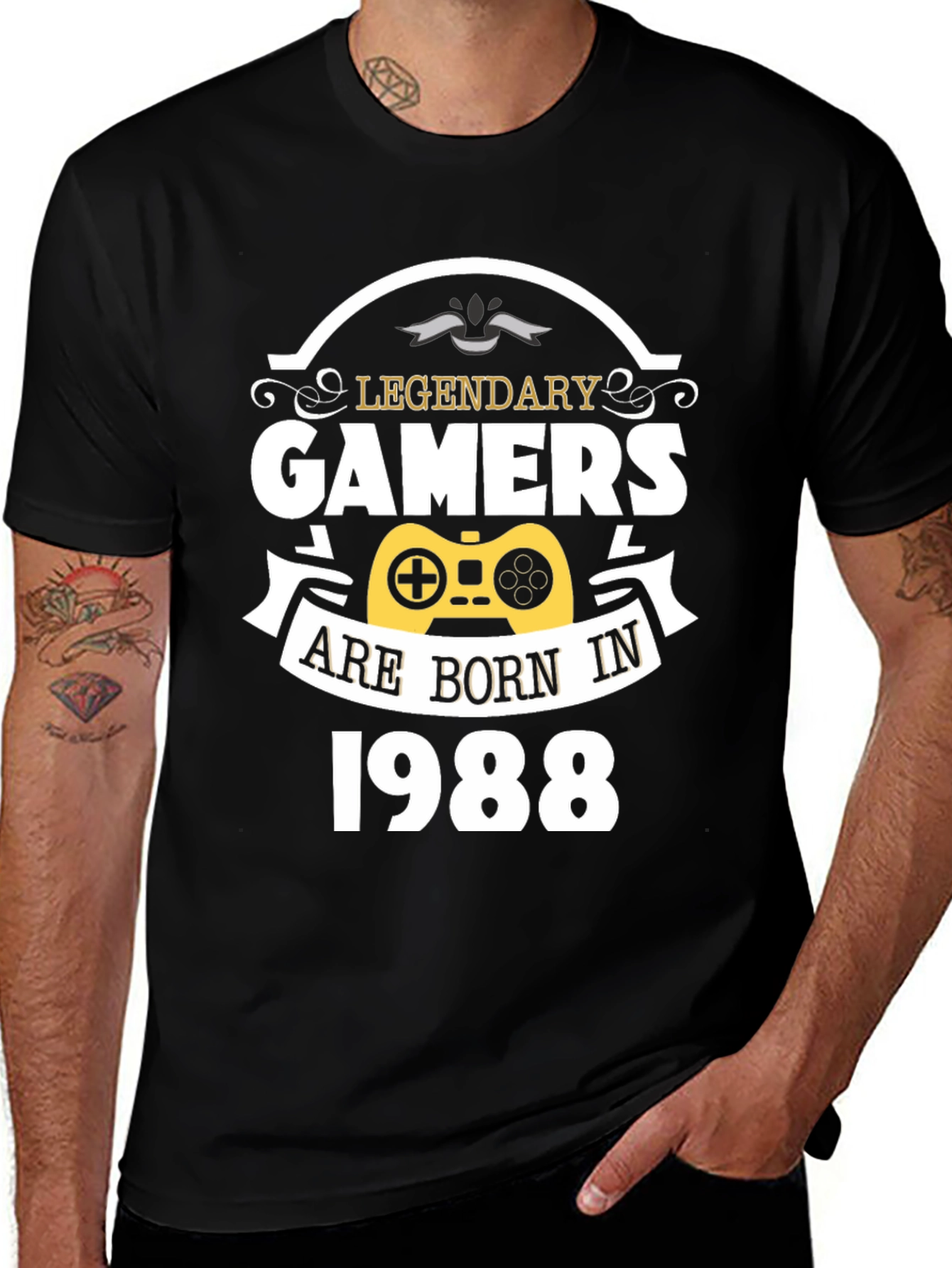 Legendary Gamers Born in 1988 Black T-Shirt