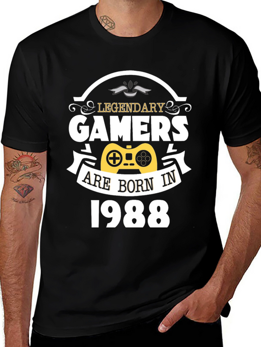 Legendary Gamers Born in 1988 Black T-Shirt