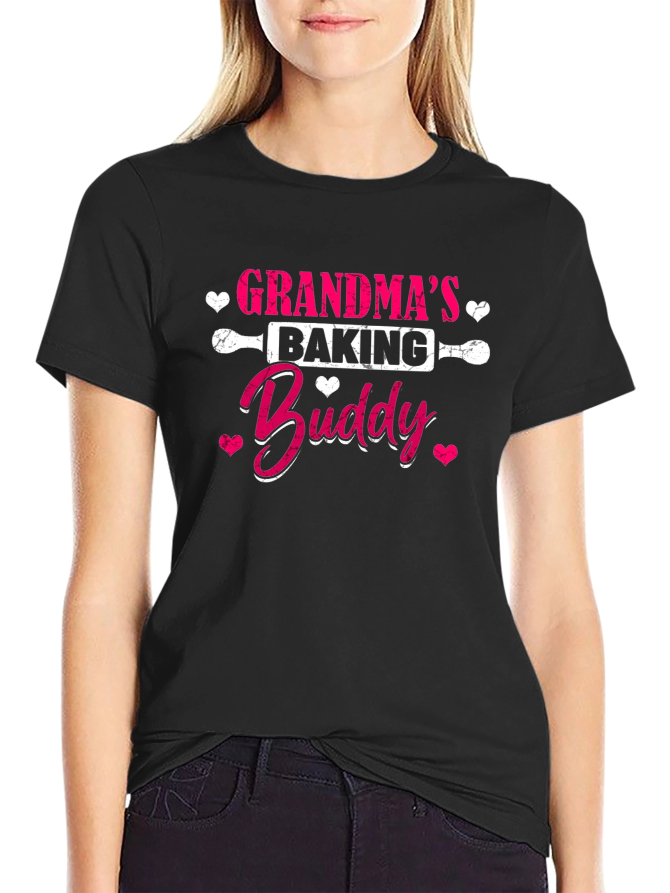 Grandmas Baking Buddy Black T-Shirt