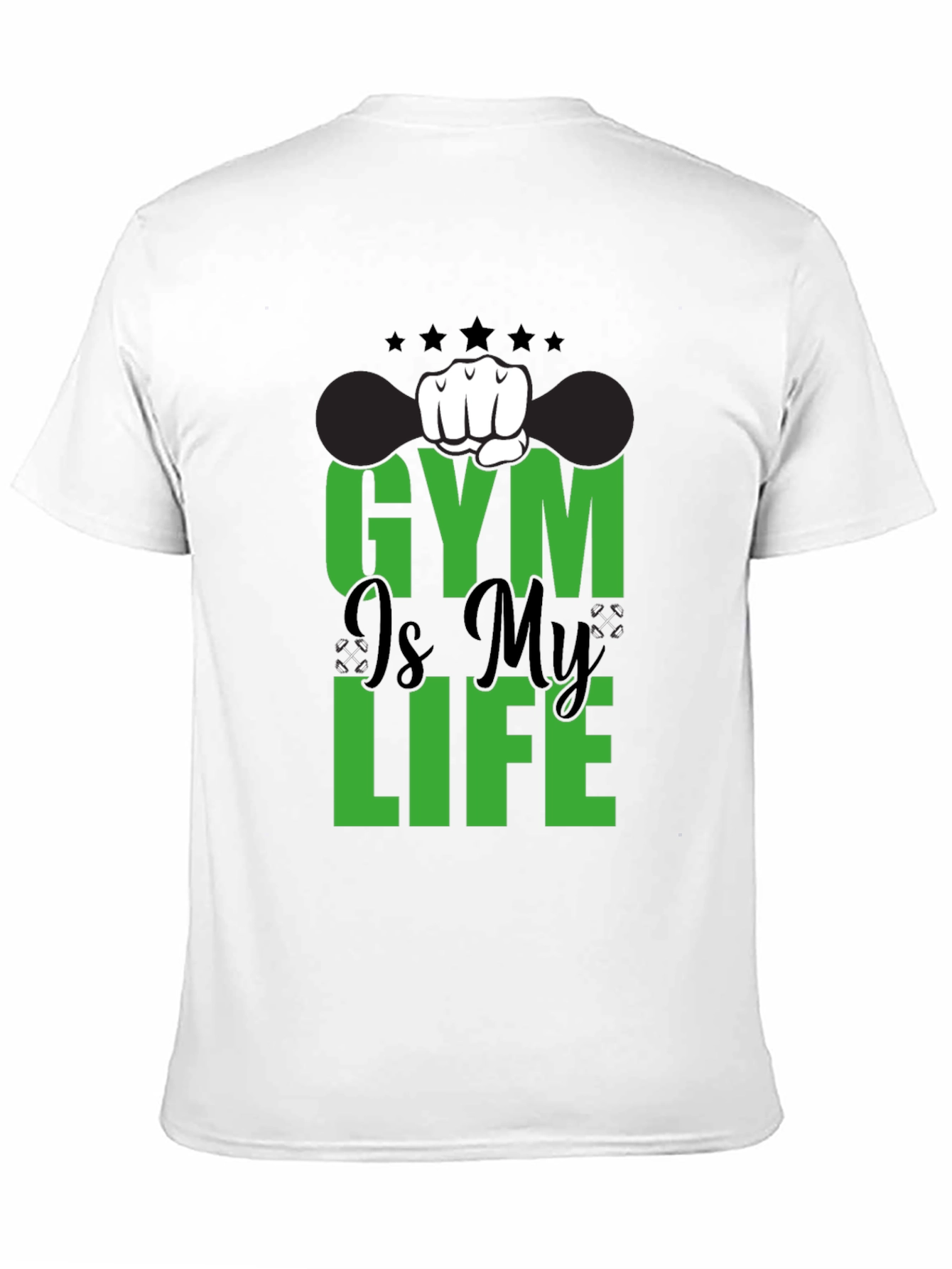 Gym is My Life Black Graphic Tee