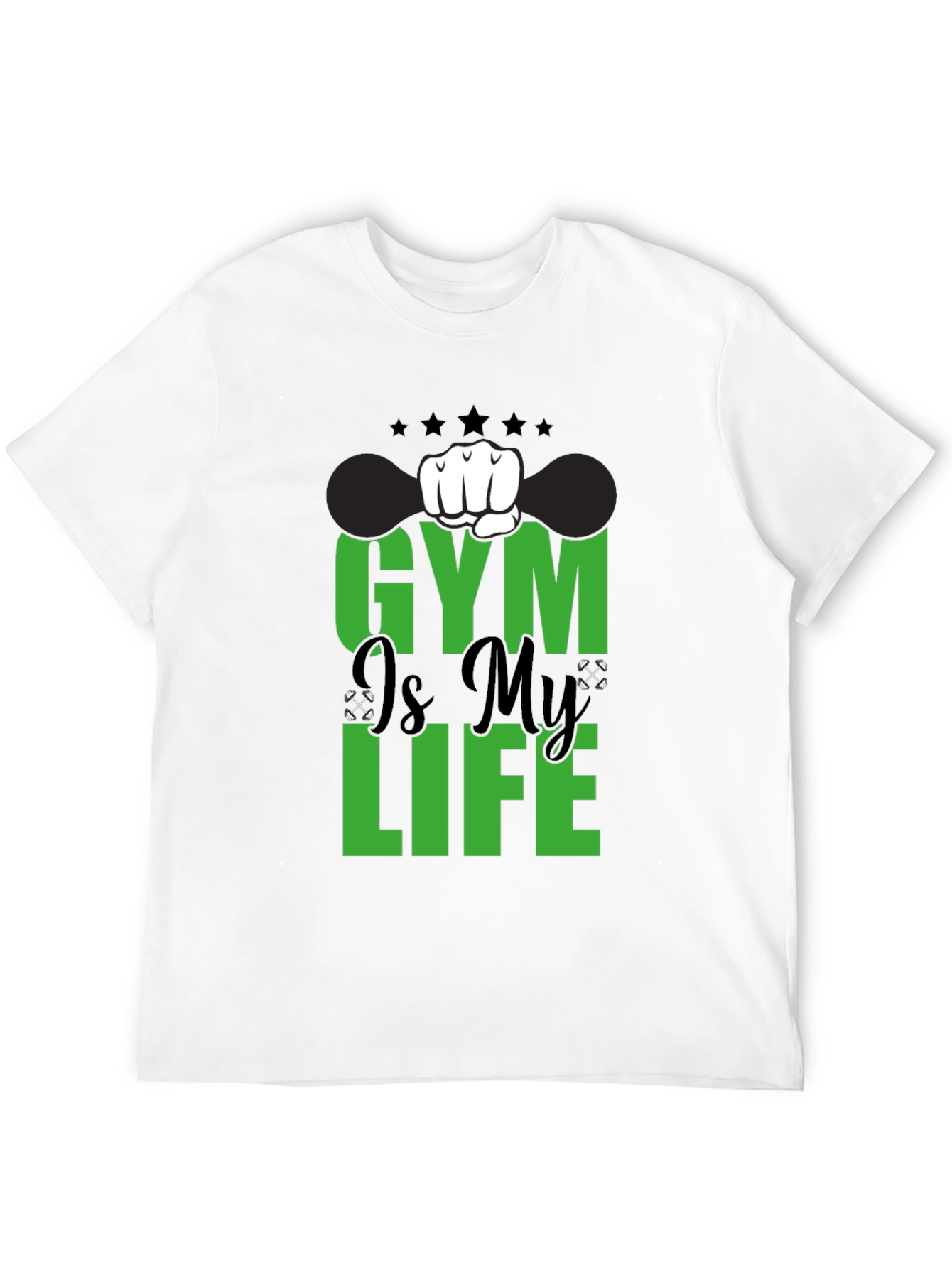 Gym is My Life Black Graphic Tee