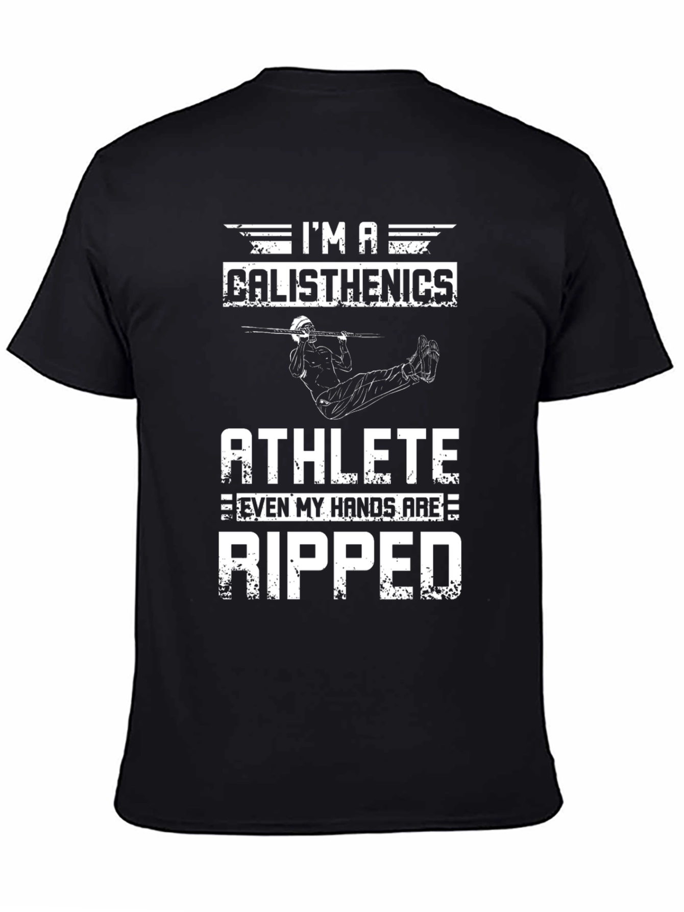 Calisthenics Athlete Ripped Hands Black Graphic T-Shirt