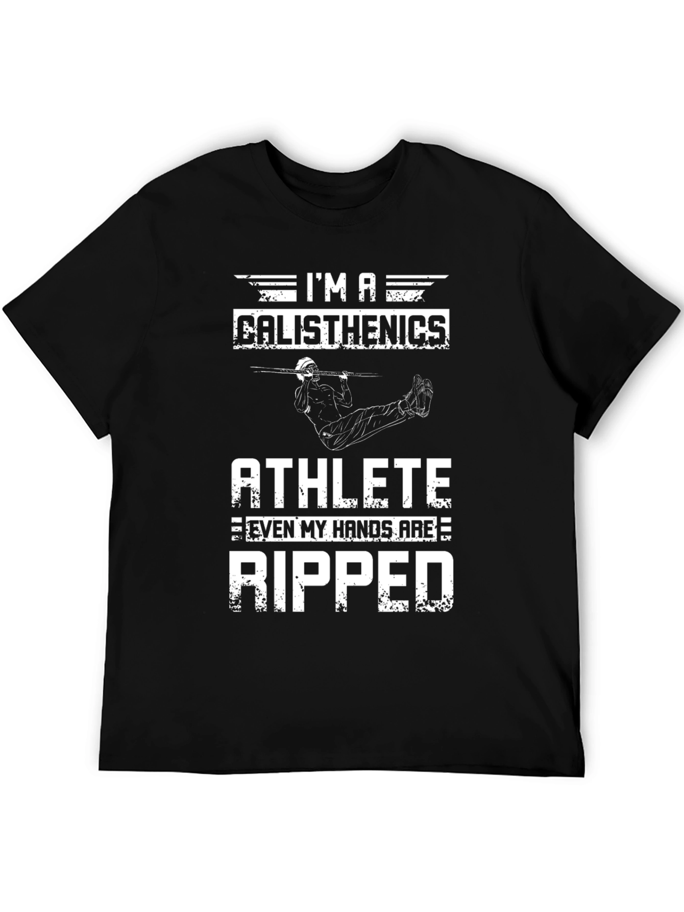 Calisthenics Athlete Ripped Hands Black Graphic T-Shirt