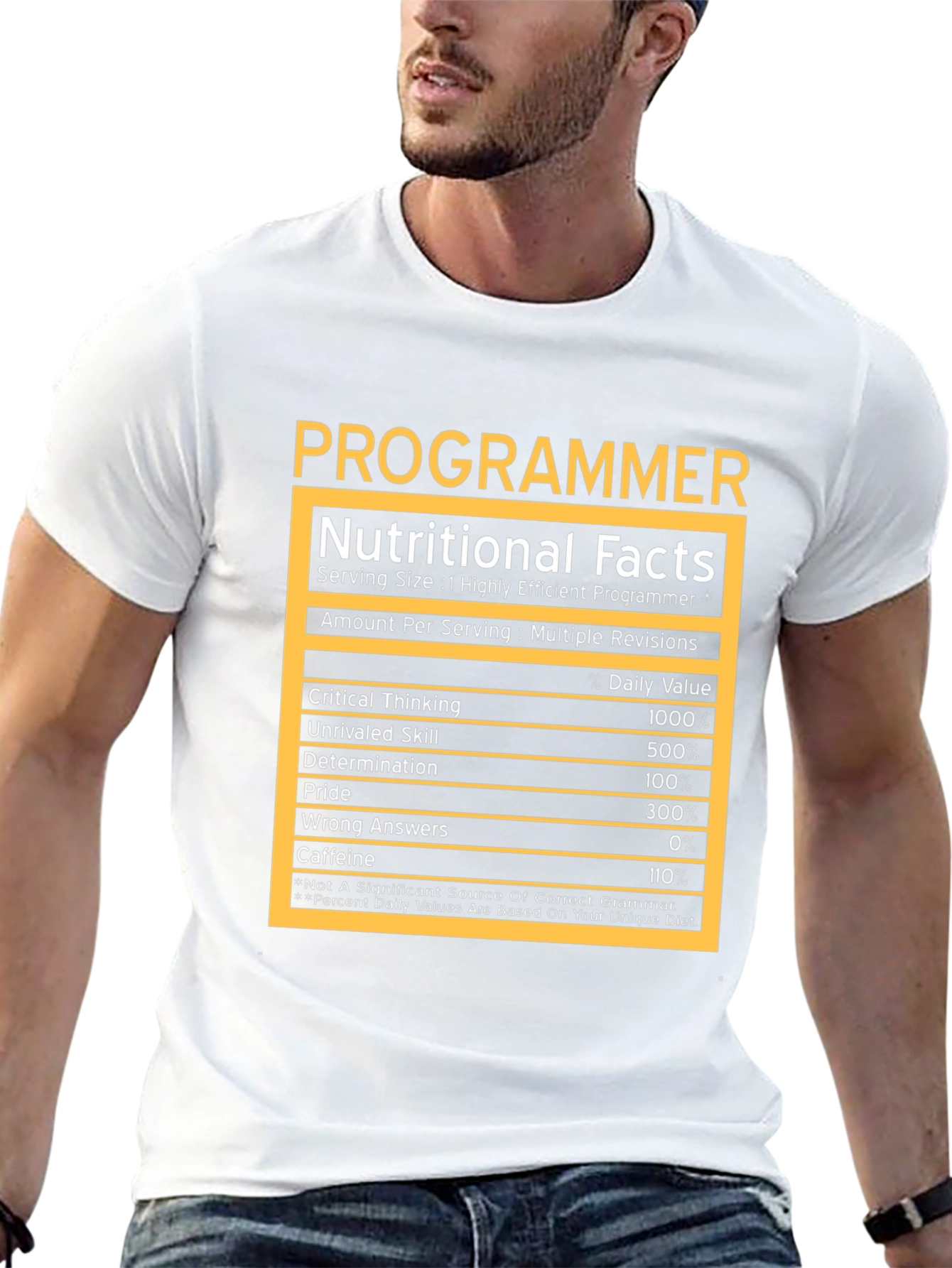 Programmer Nutritional Facts T-Shirt - Geeky Humor Tee
