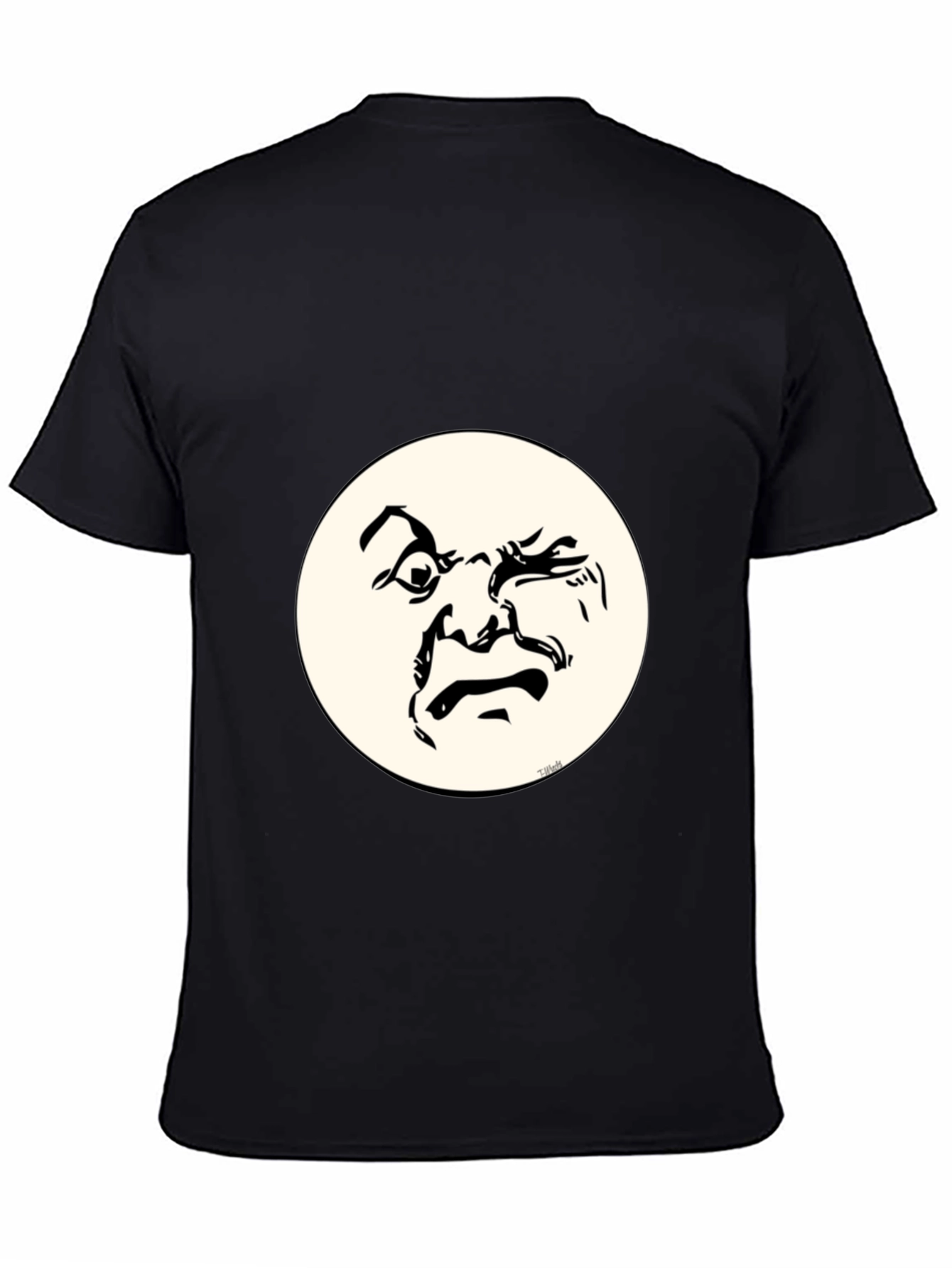 Funny Face Graphic T-Shirt - Crew Neck Cotton Tee
