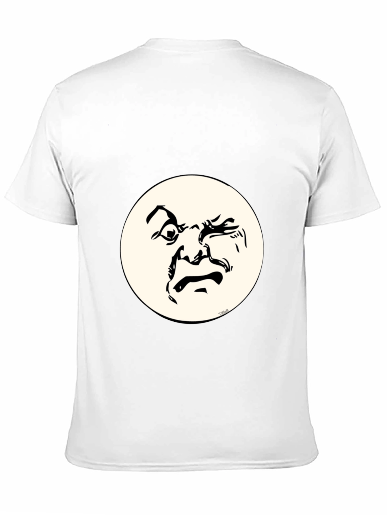 Funny Face Graphic T-Shirt - Crew Neck Cotton Tee