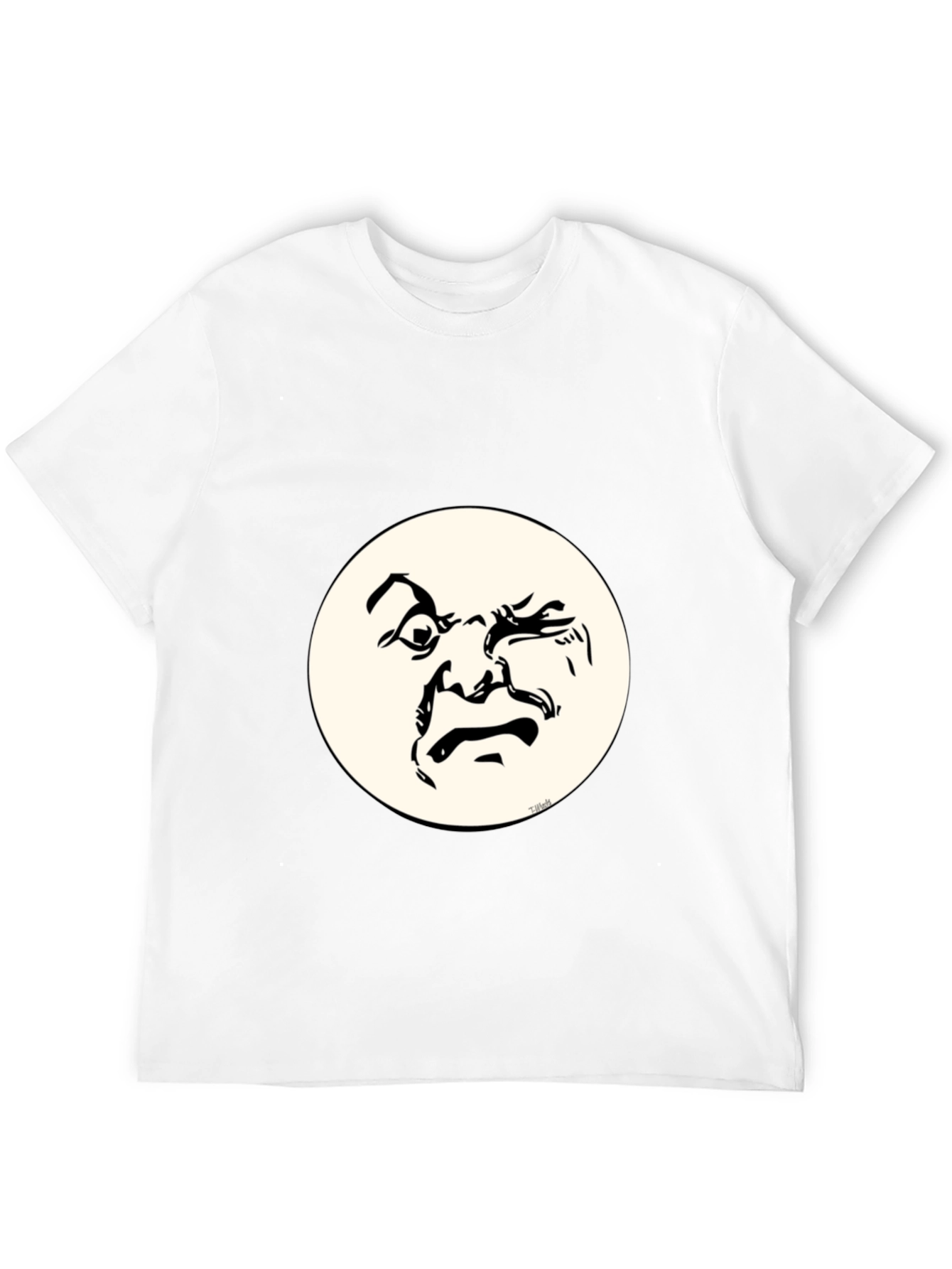 Funny Face Graphic T-Shirt - Crew Neck Cotton Tee