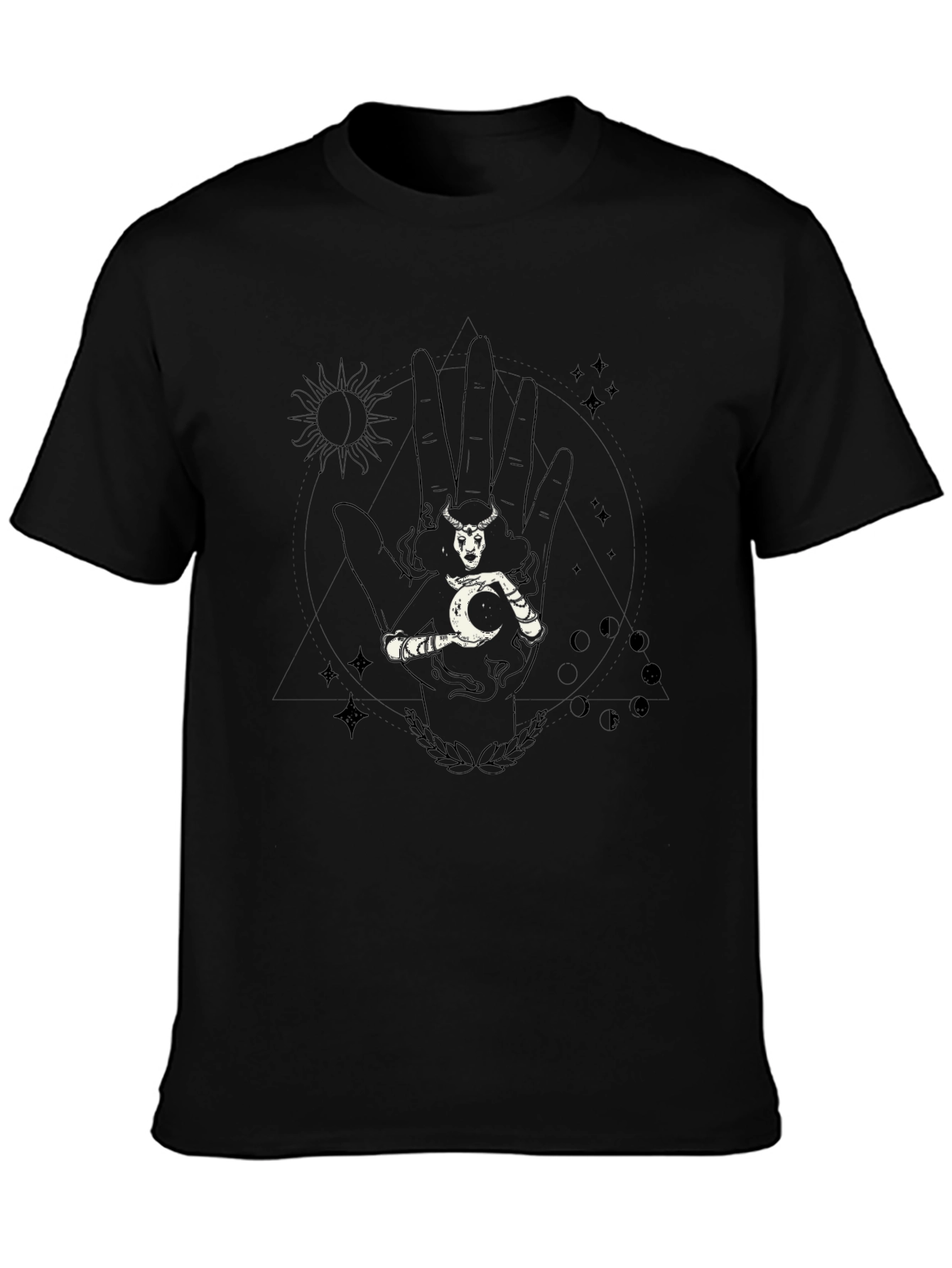 Mystic Hand Graphic Tee - Unisex Black T-Shirt