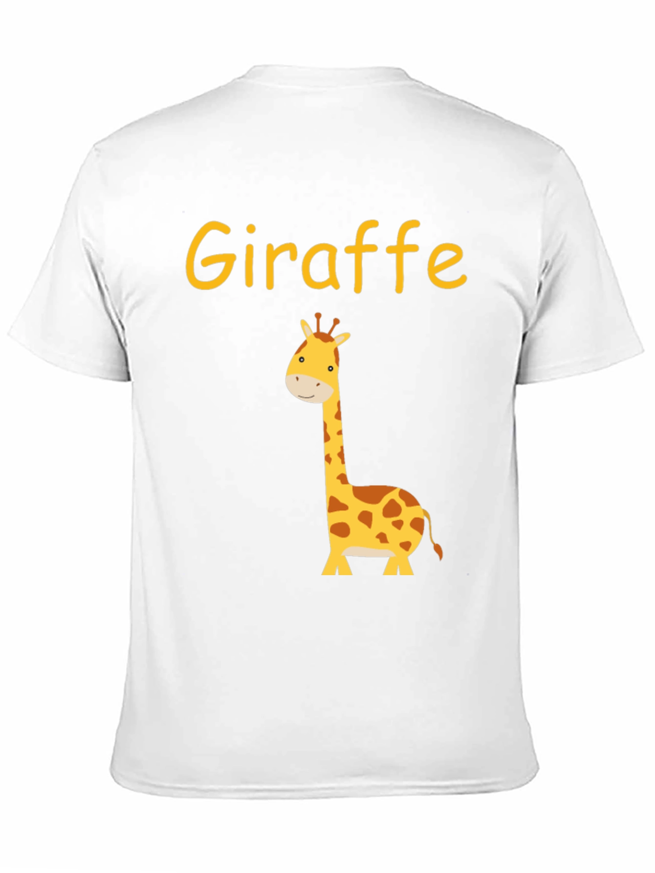 Cute Giraffe Graphic Tee - Black Cotton T-Shirt