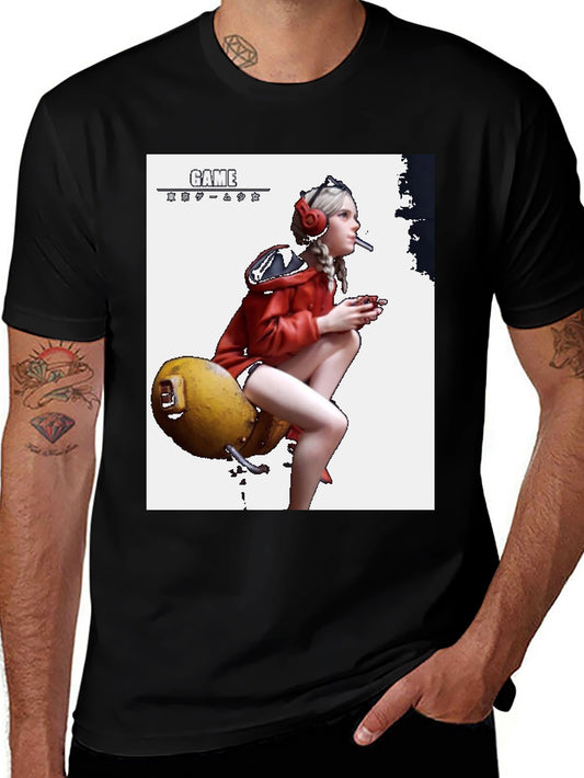 Gamer Girl Graphic Tee - Unique Design